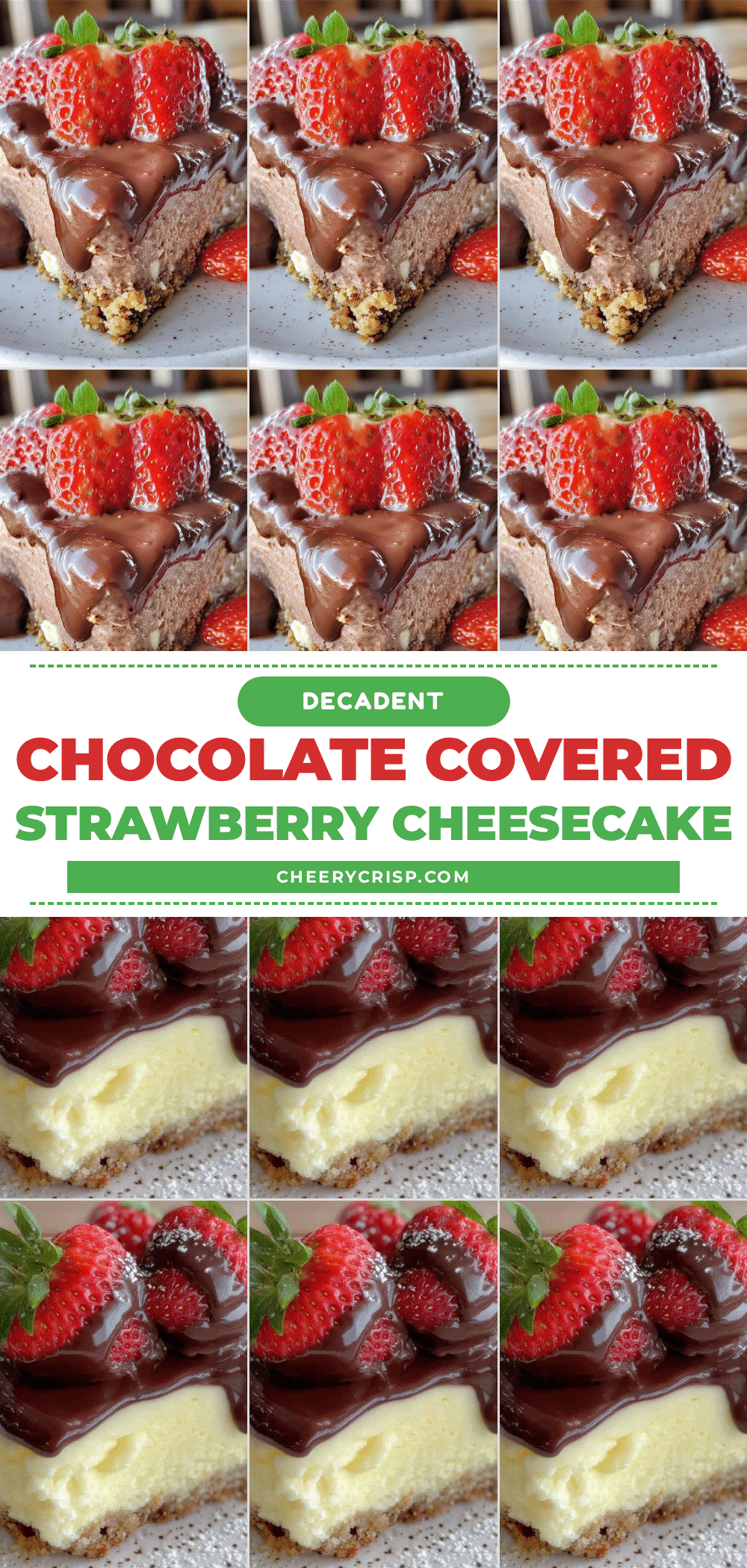 chocolate covered strawberry no bake cheesecake recipe