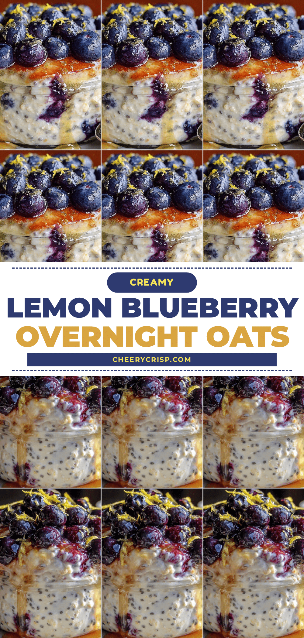 creamy lemon blueberry overnight oats recipe