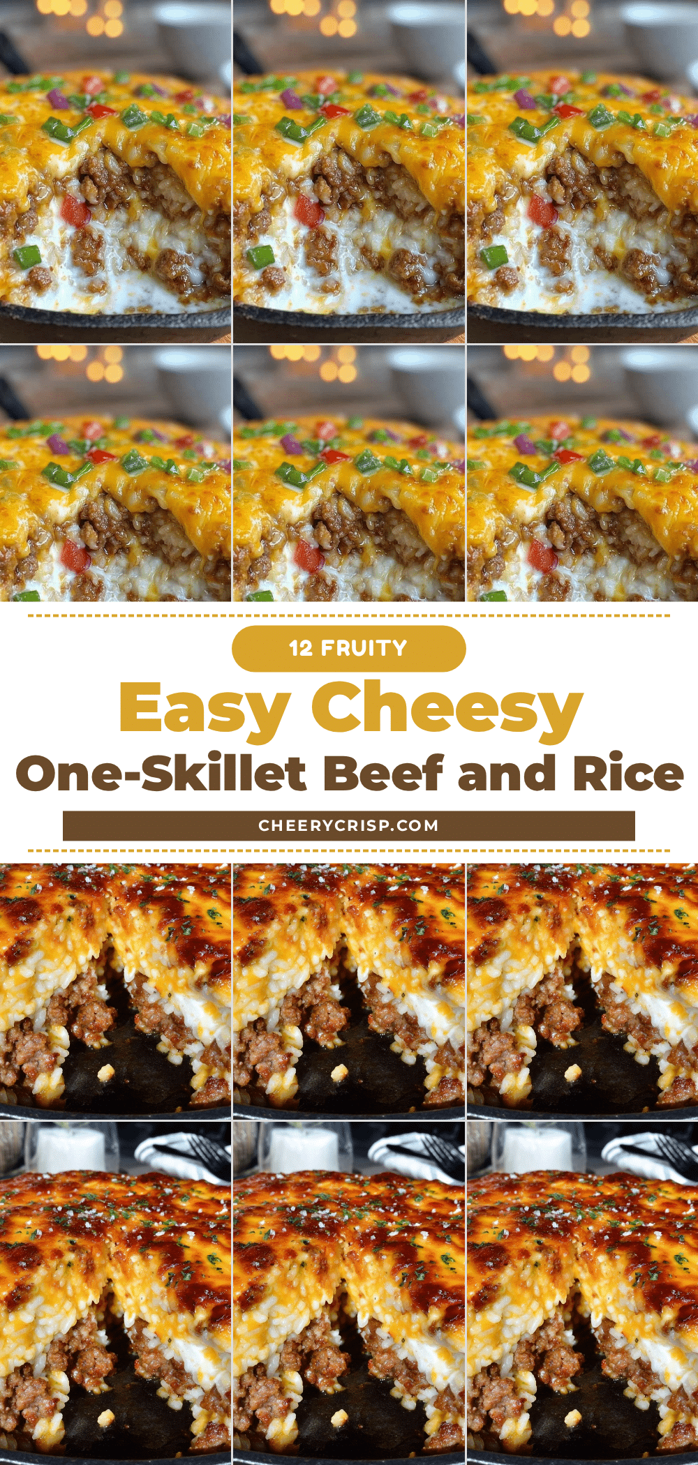 easy cheesy one-skillet beef and rice casserole recipe