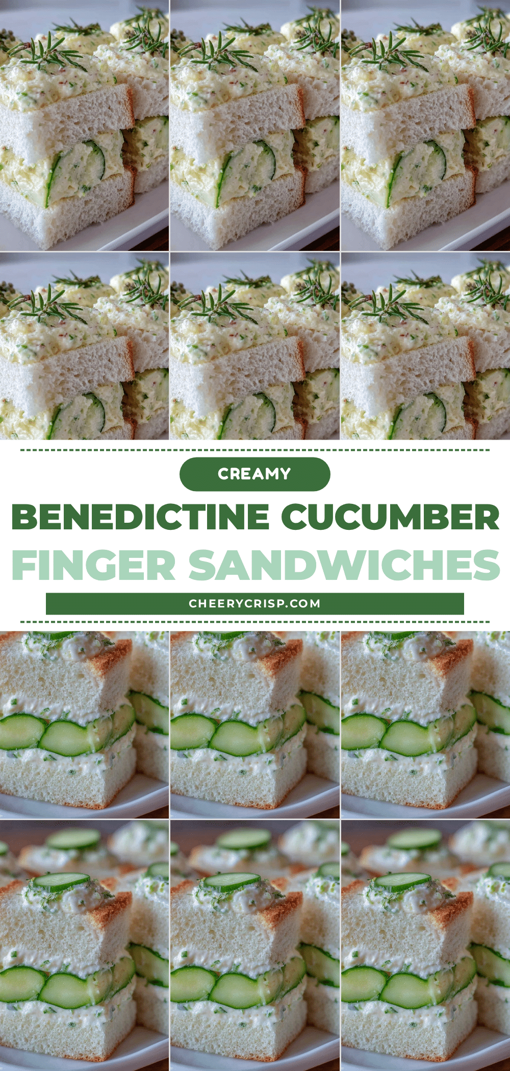 Fresh Benedictine Cucumber Cream Cheese Finger Sandwiches recipe