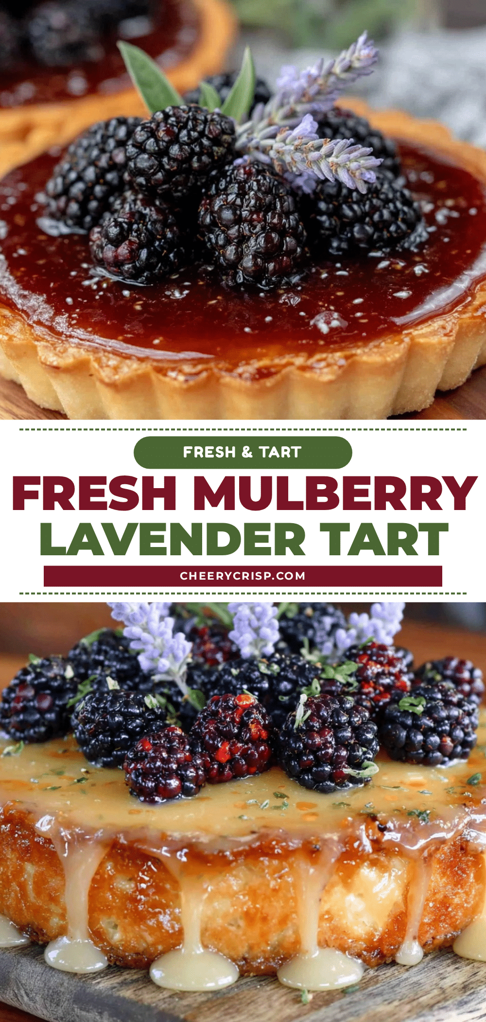 fresh mulberry and lavender tart recipe