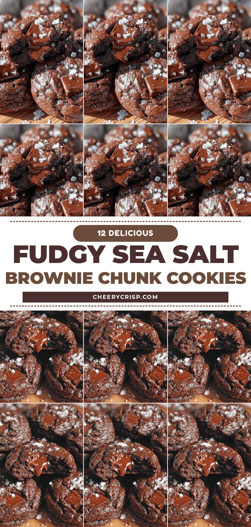 fudgy sea salt brownie chunk cookies recipe