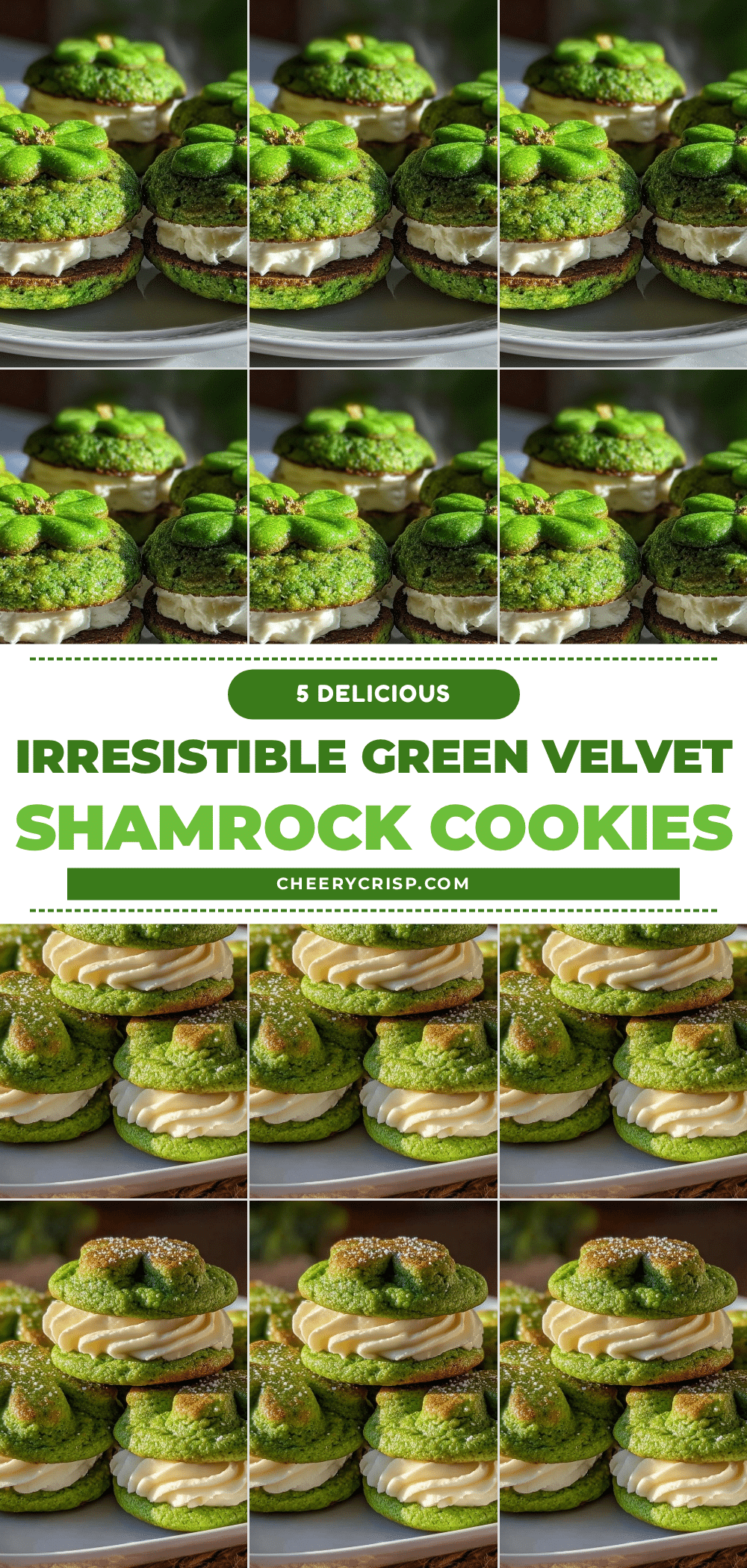 green velvet shamrock sandwich cookies recipe