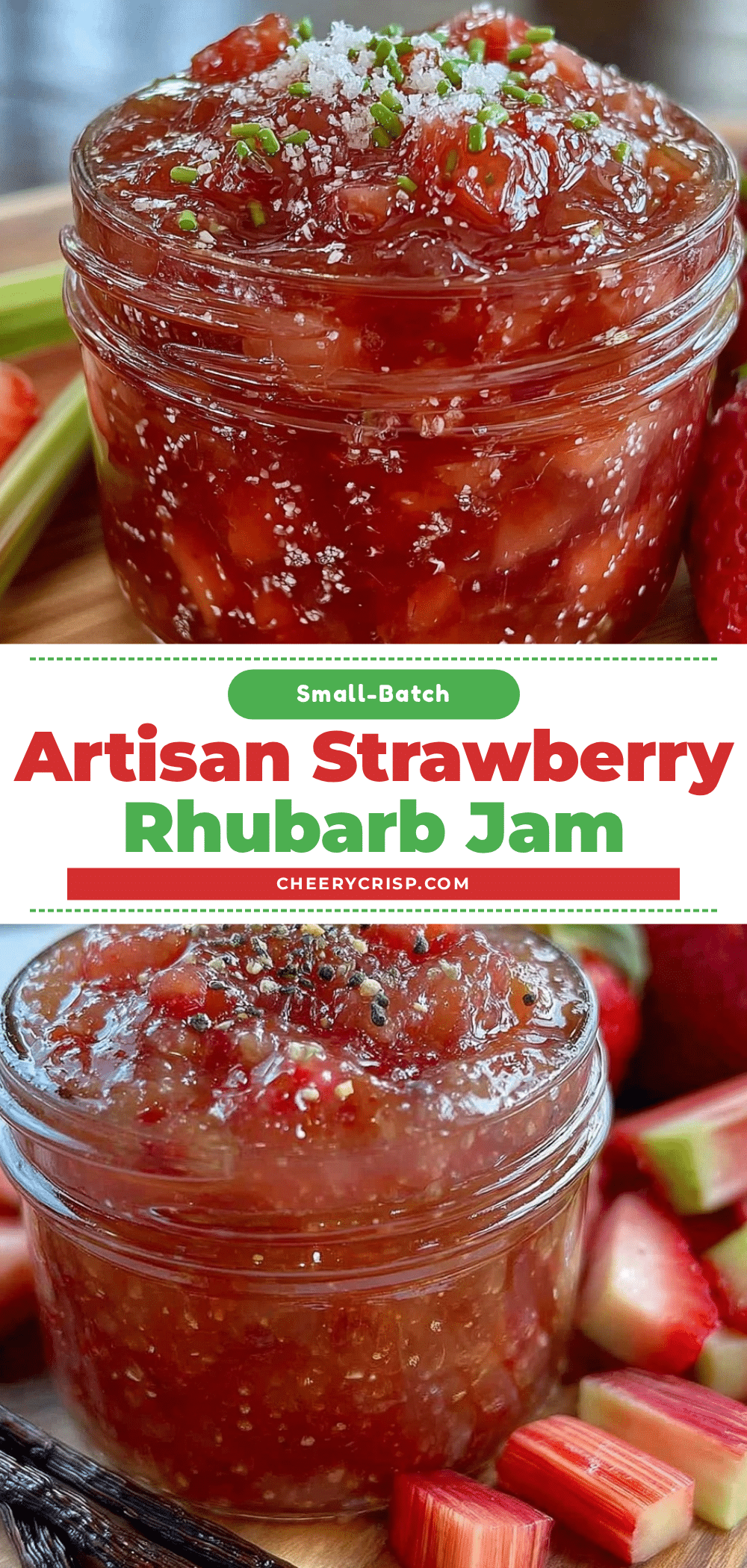 small-batch artisan strawberry rhubarb jam recipe