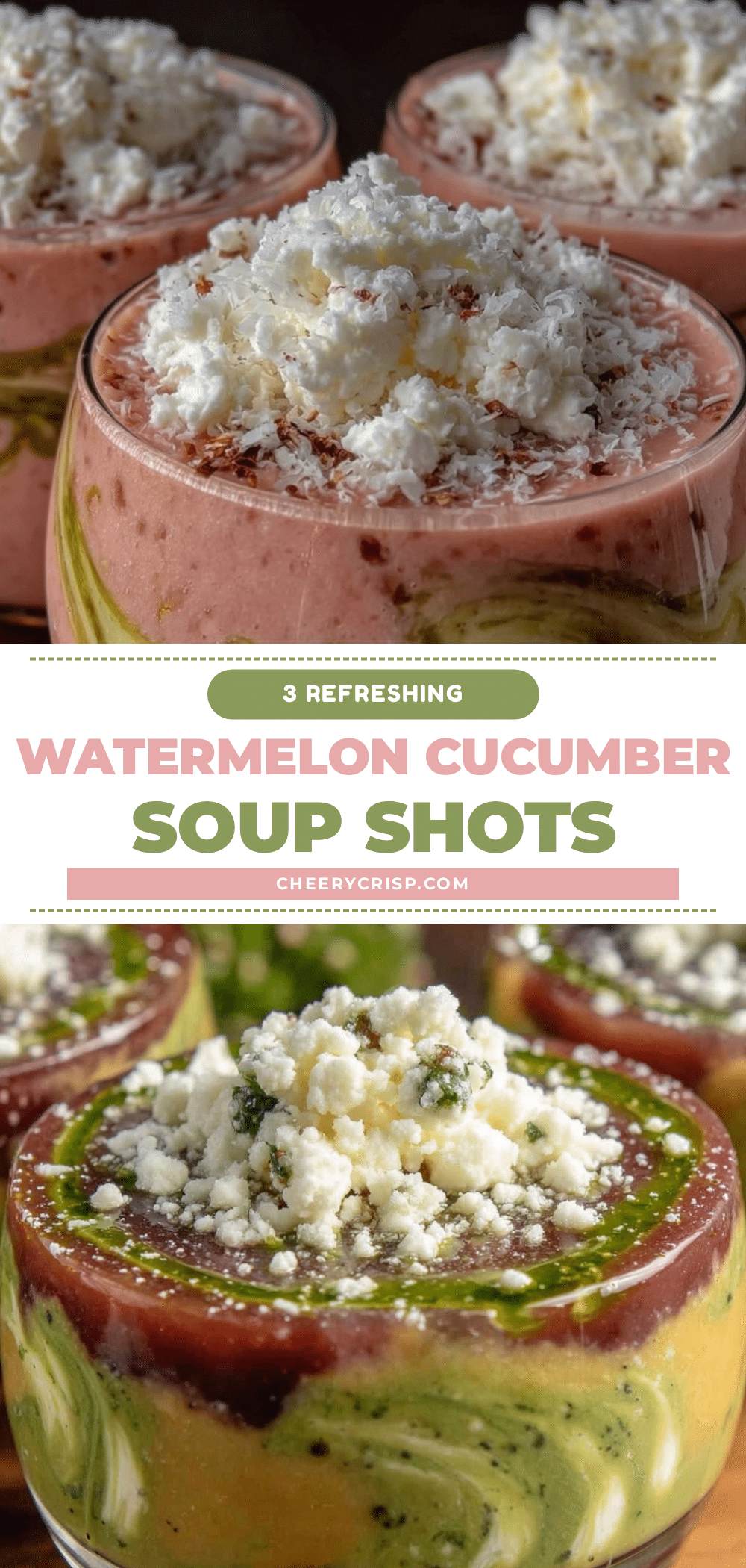 watermelon and cucumber soup shots recipe