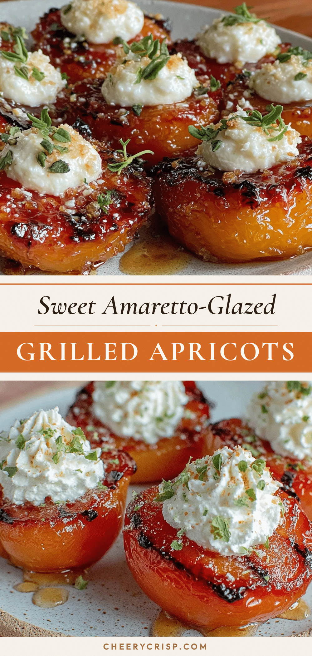 amaretto-glazed grilled apricots recipe