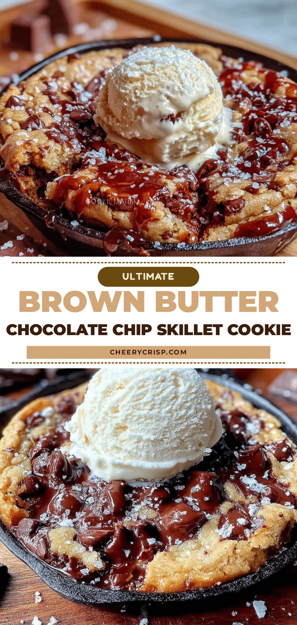 brown butter chocolate chip skillet cookie recipe