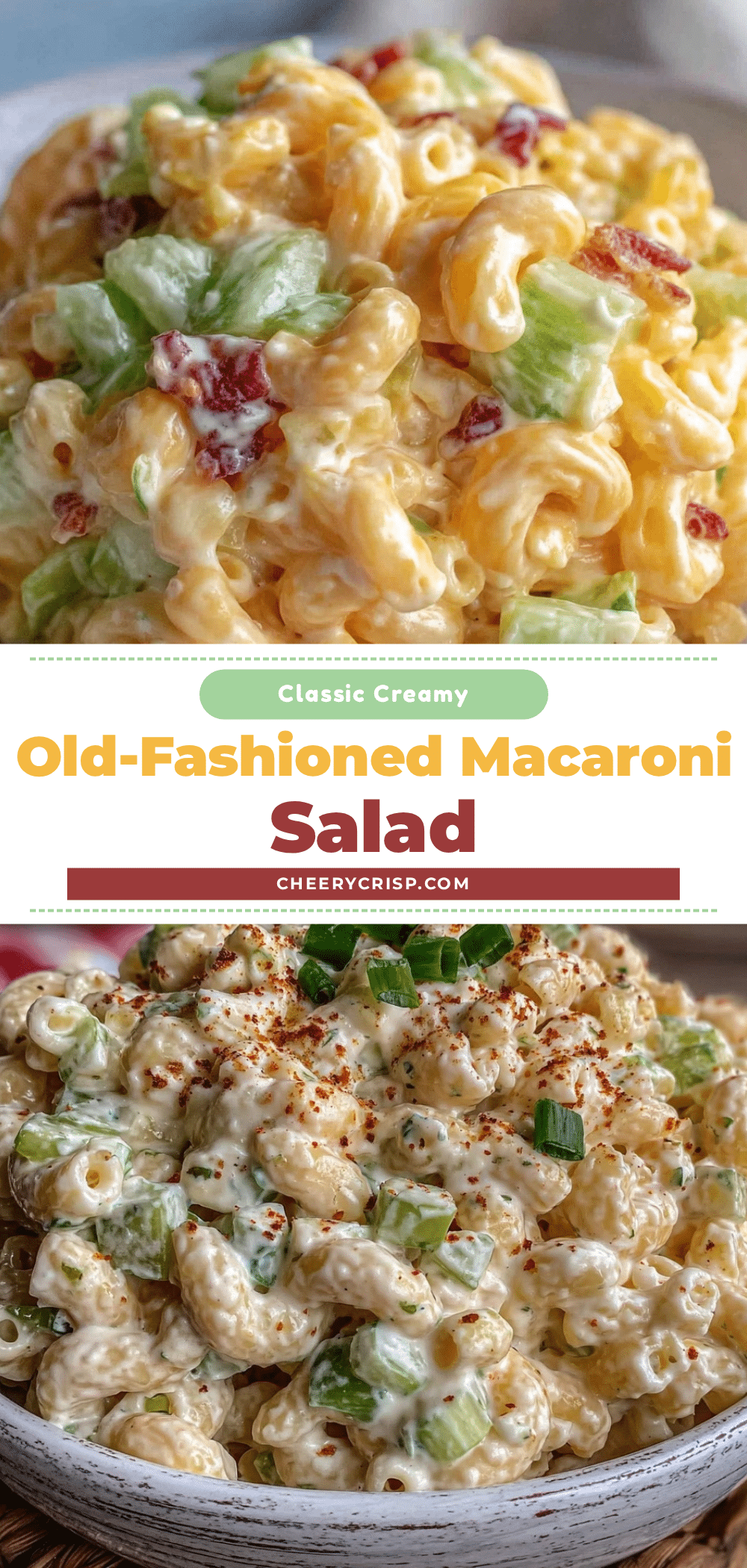 classic creamy old-fashioned macaroni salad recipe