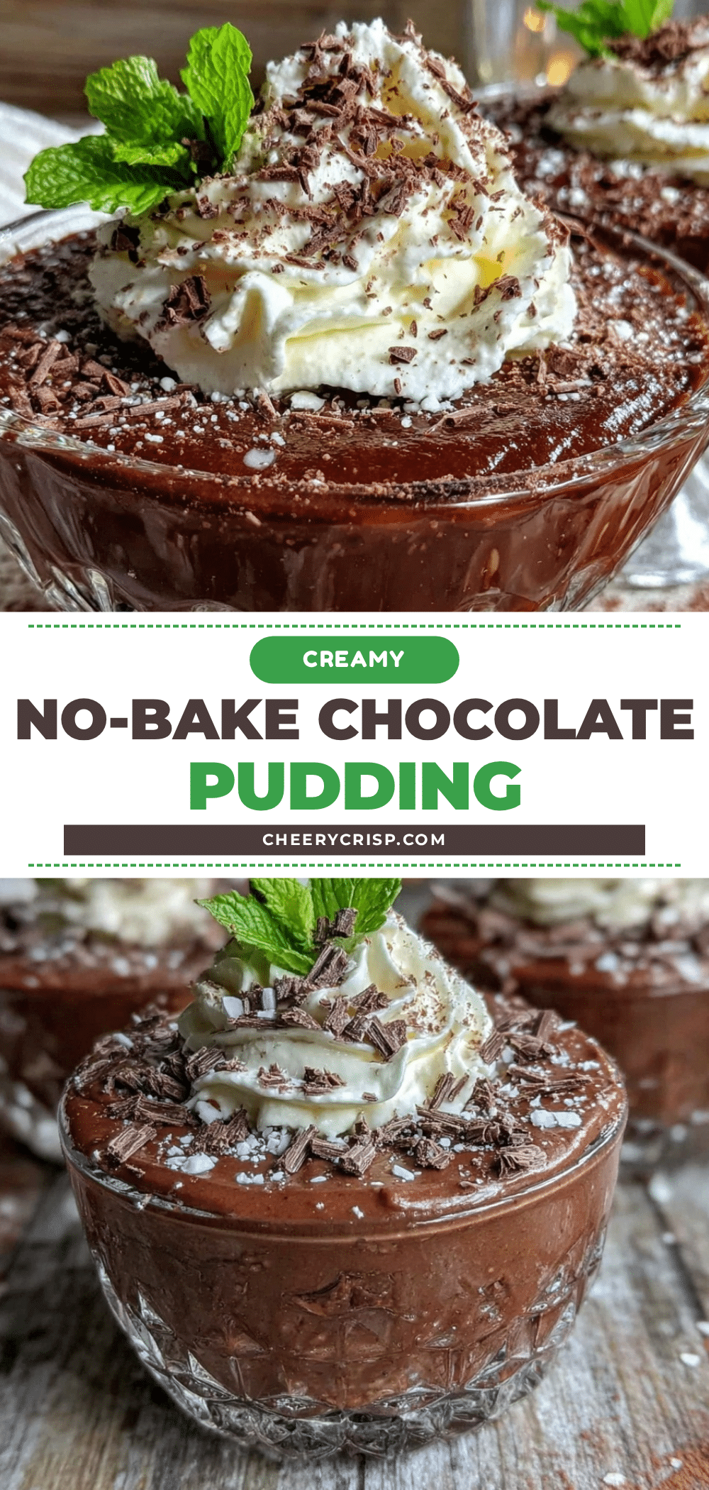creamy no-bake chocolate pudding recipe