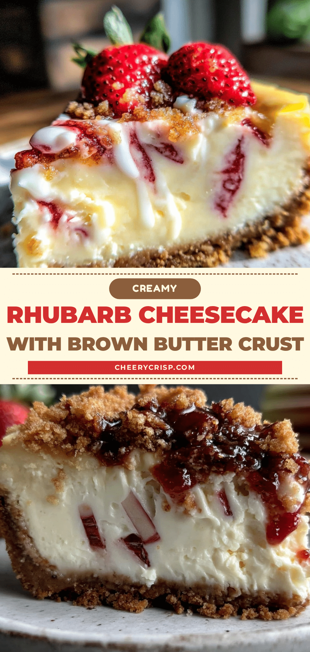 creamy rhubarb cheesecake recipe