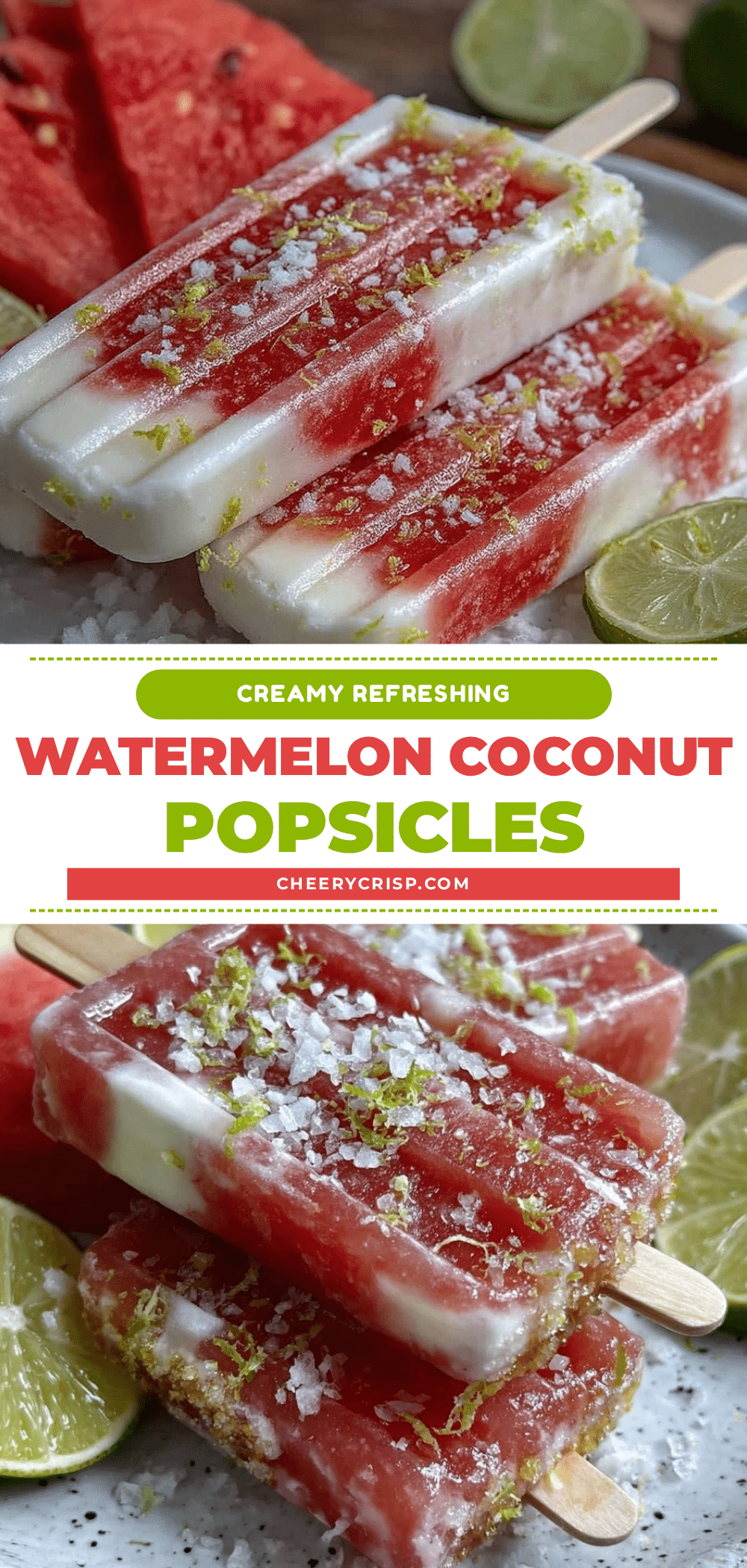 creamy watermelon coconut popsicles recipe