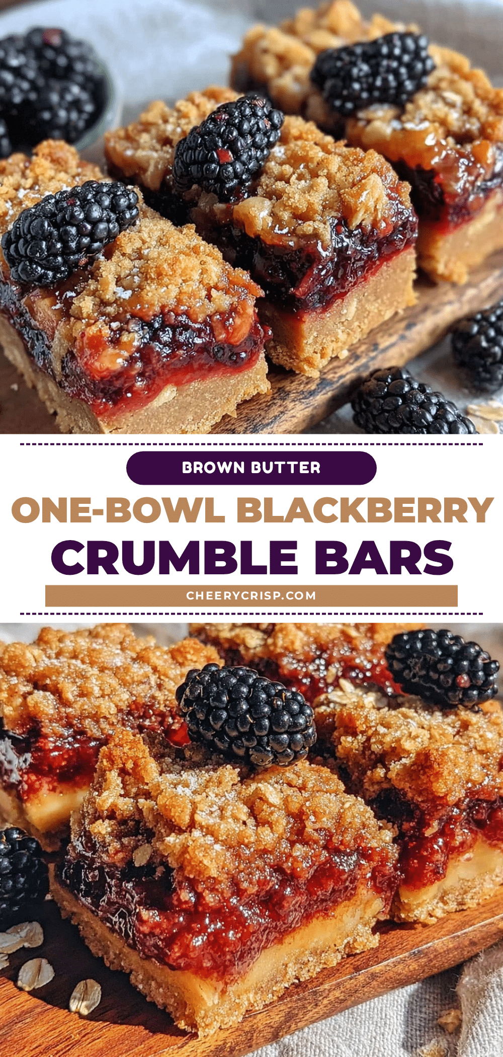 crispy one-bowl blackberry crumble bars recipe