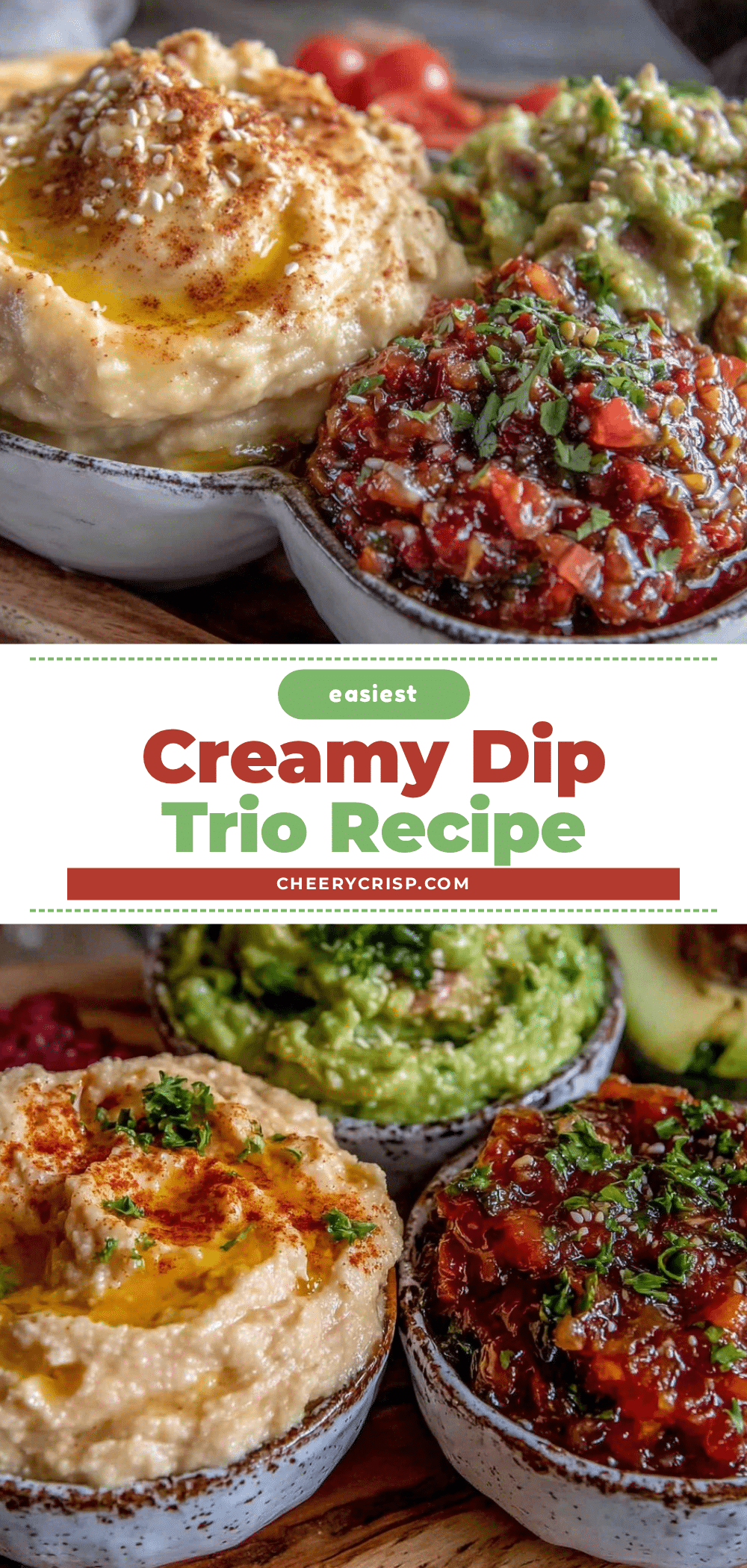 easy easiest dip trio recipe recipe