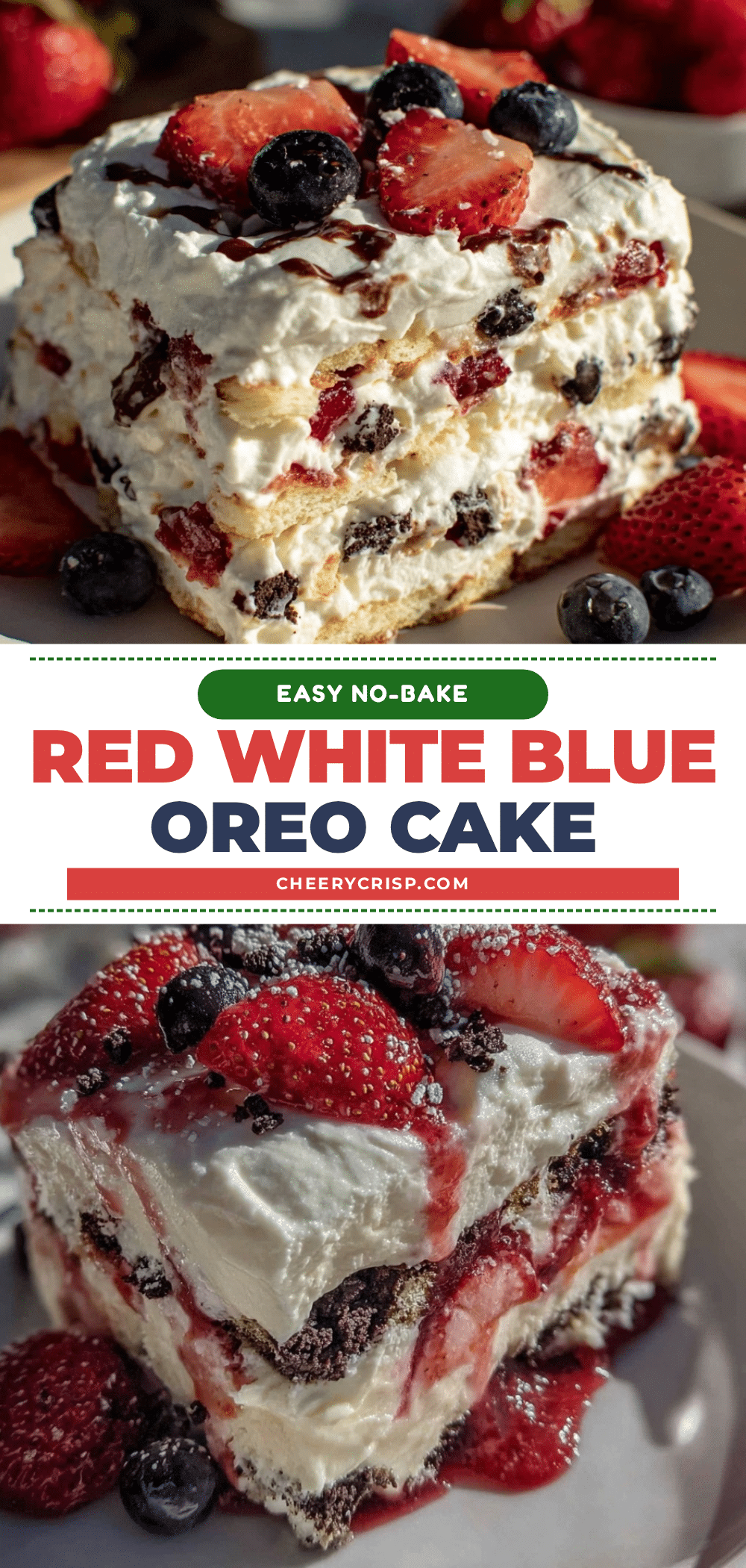 Easy No-Bake Strawberry Oreo Icebox Cake recipe