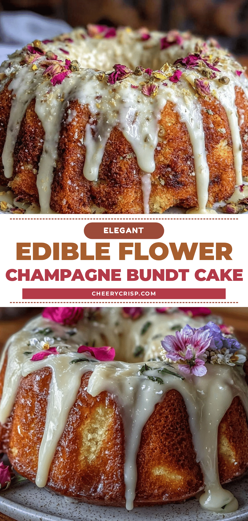 edible flower champagne bundt cake recipe