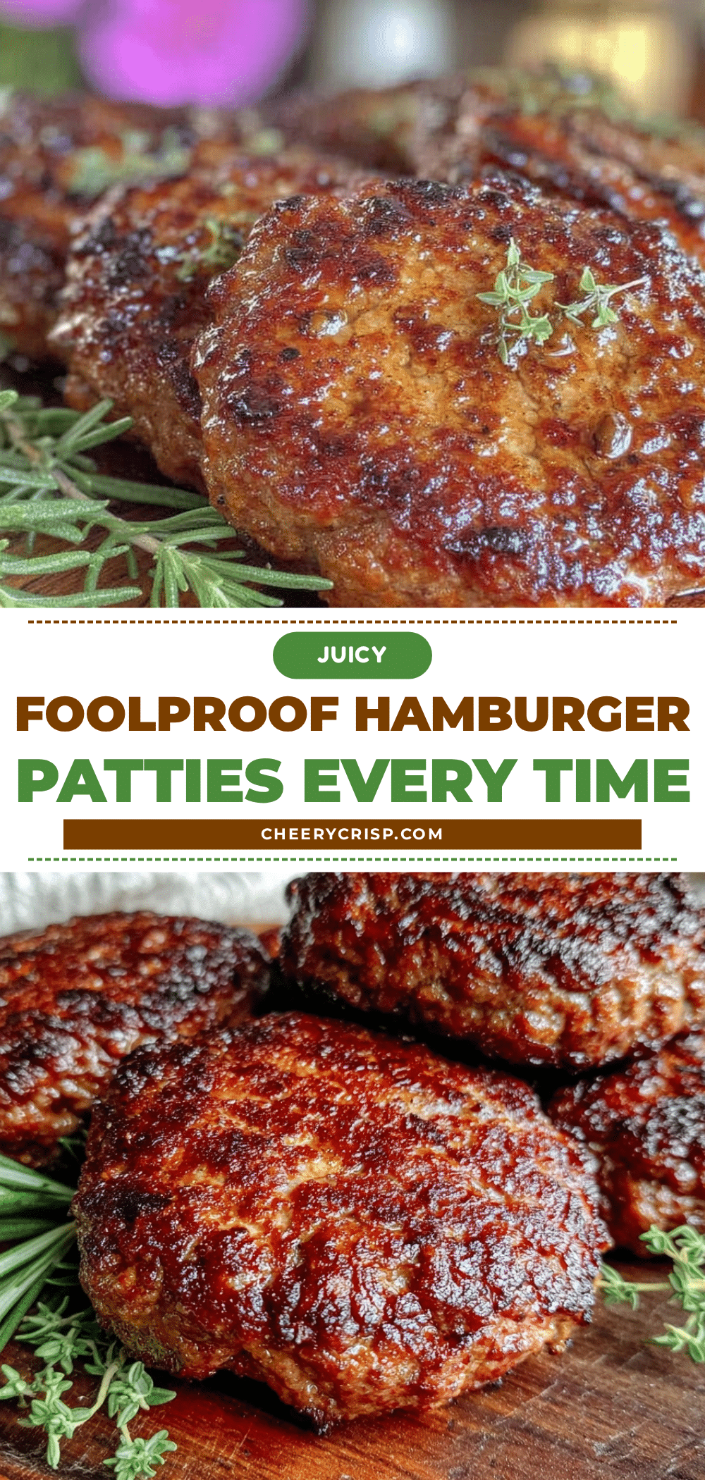 foolproof hamburger patties recipe