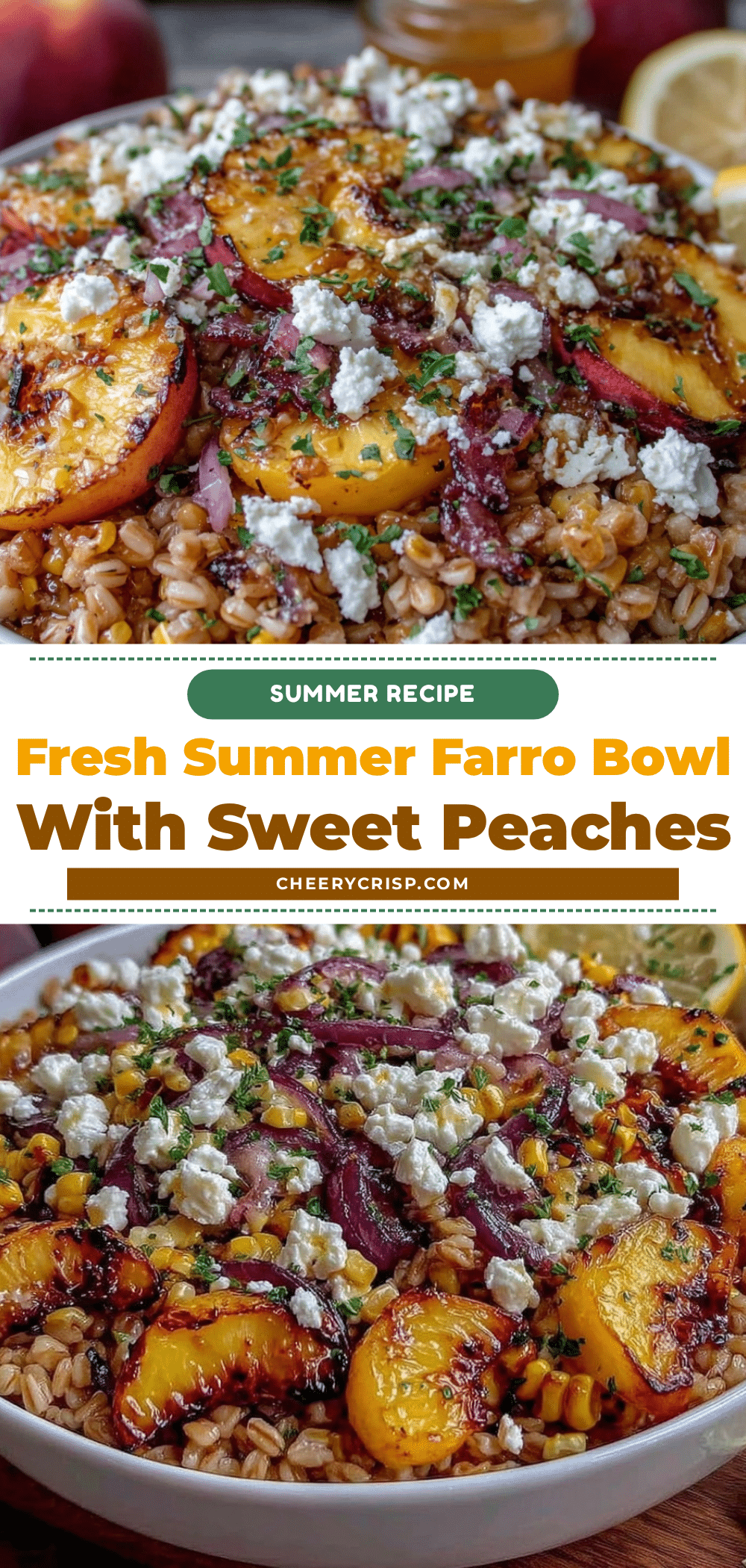 fresh summer farro grain bowl recipe