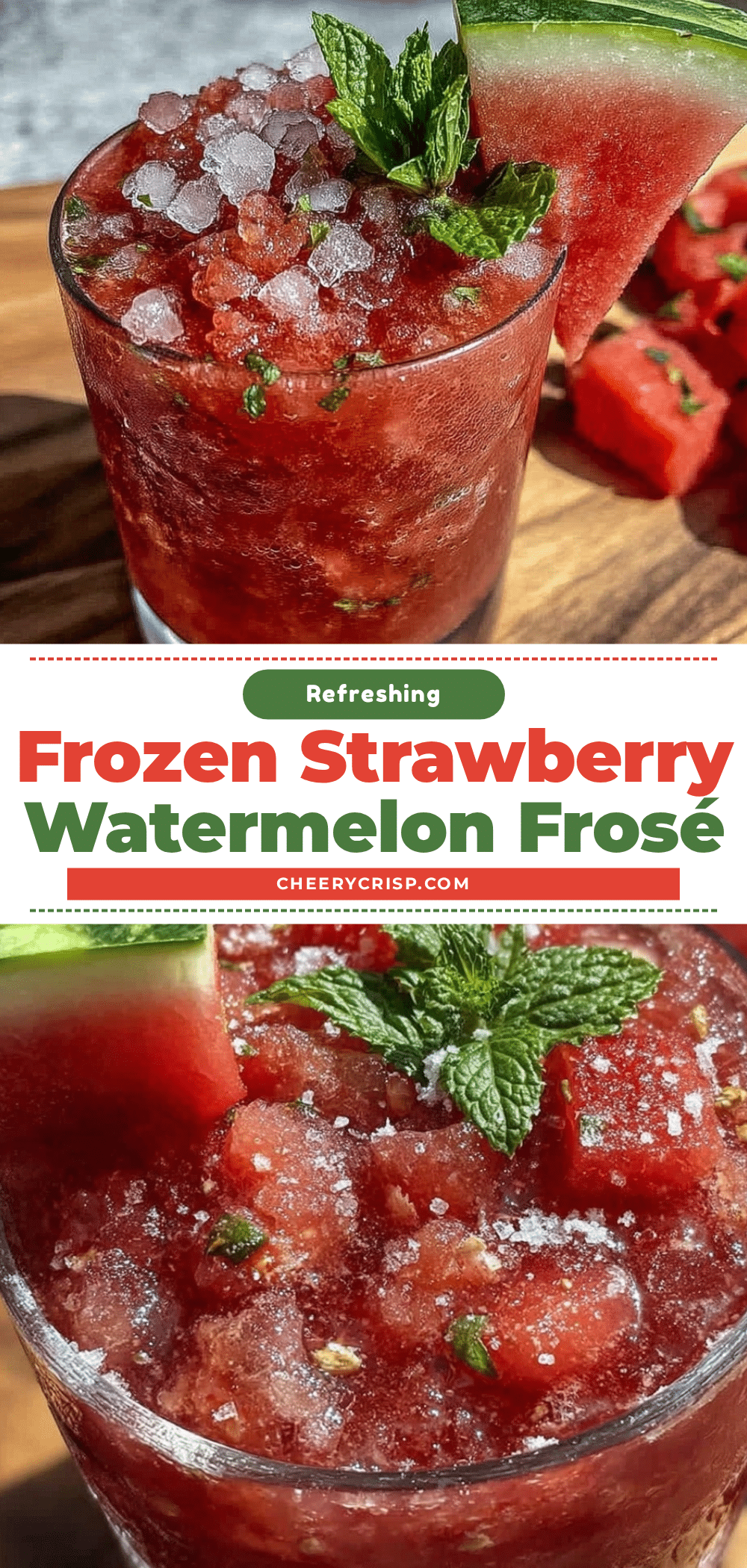 frozen strawberry watermelon frosé recipe