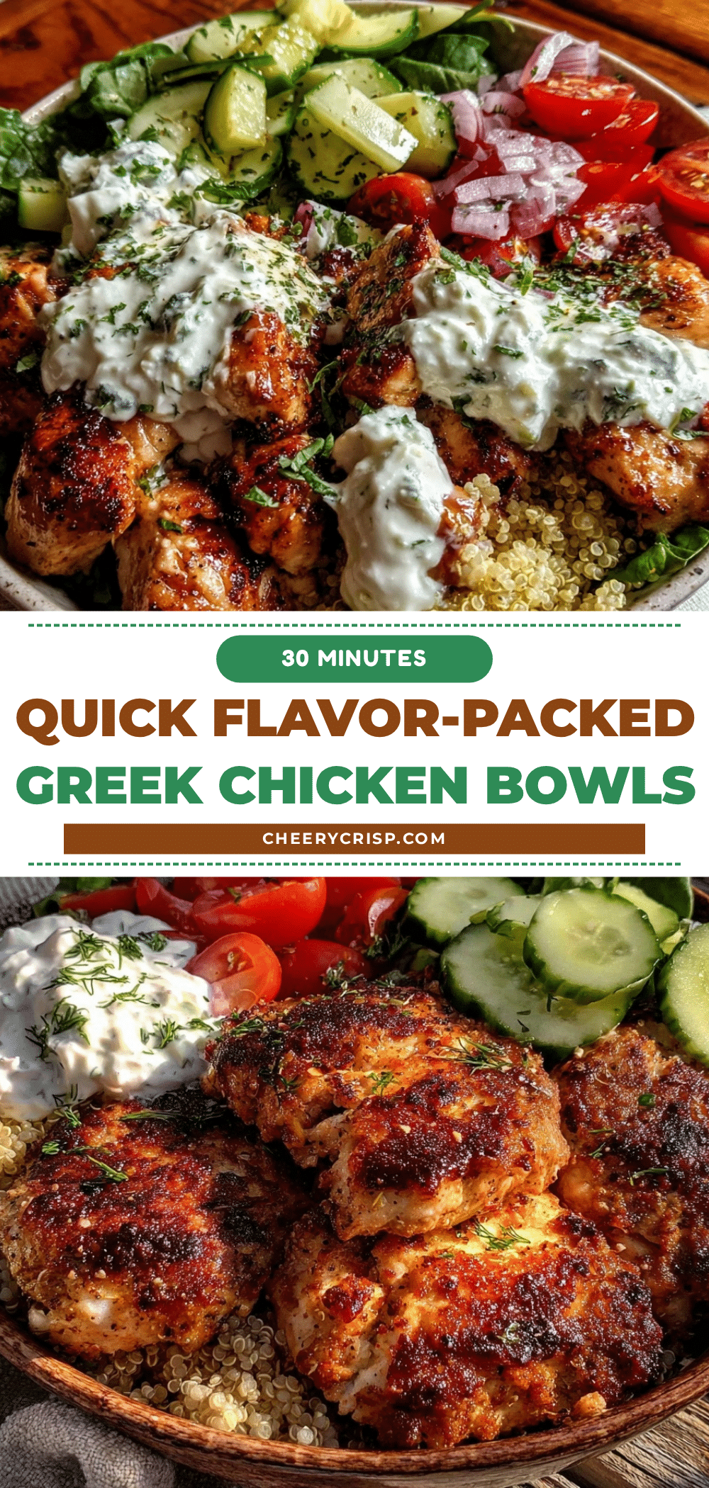 Greek chicken bowls recipe