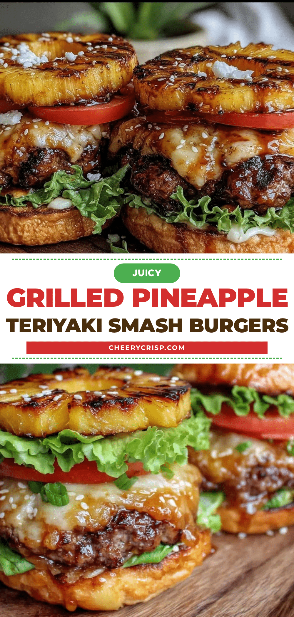 grilled pineapple teriyaki smash burgers recipe