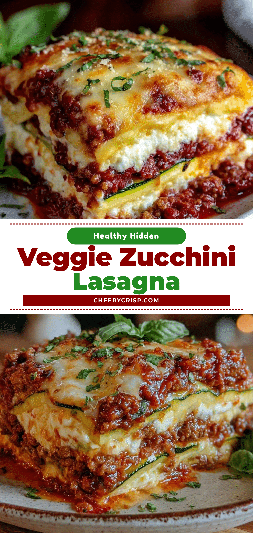 healthy hidden veggie zucchini lasagna recipe