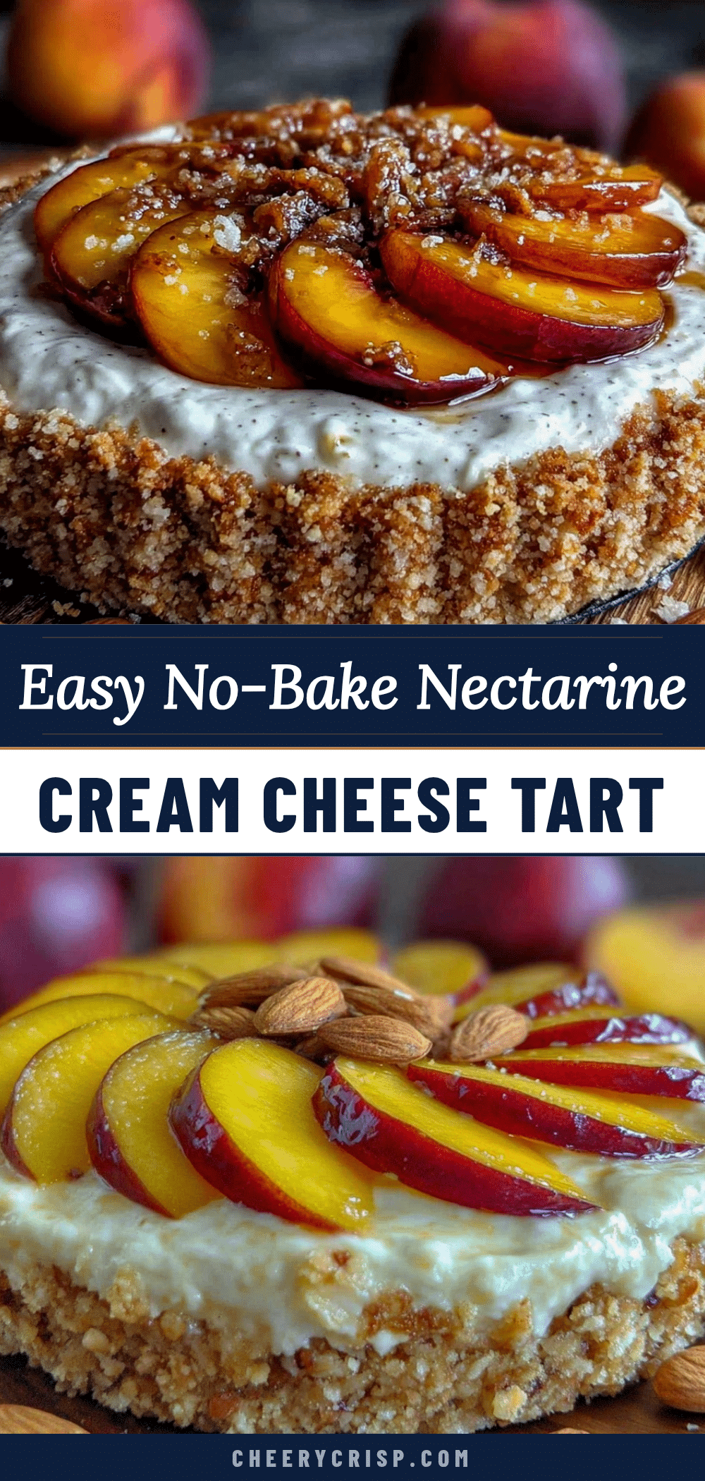no bake nectarine cream cheese tart recipe