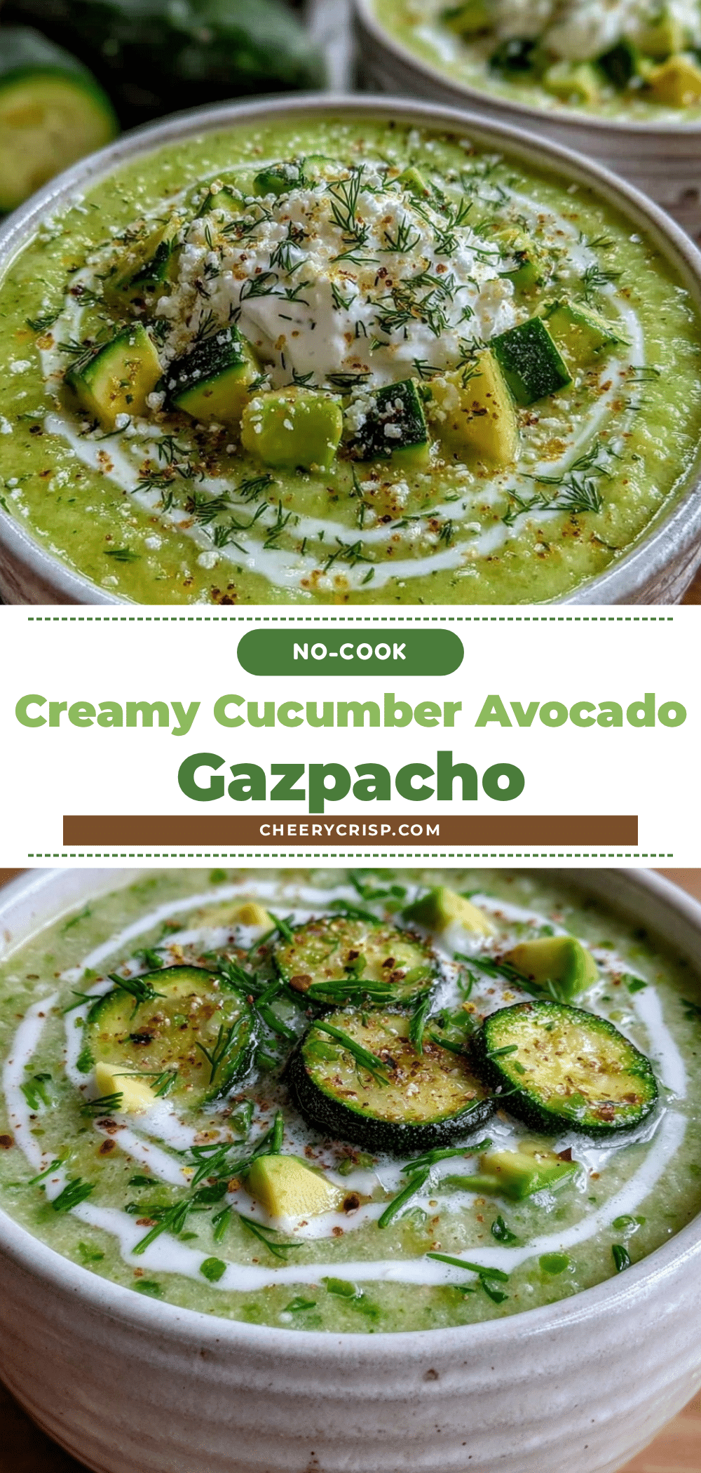 no-cook cucumber avocado gazpacho recipe