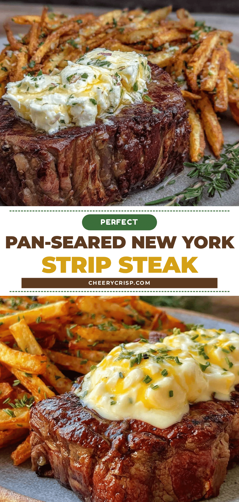 pan-seared New York strip steak recipe