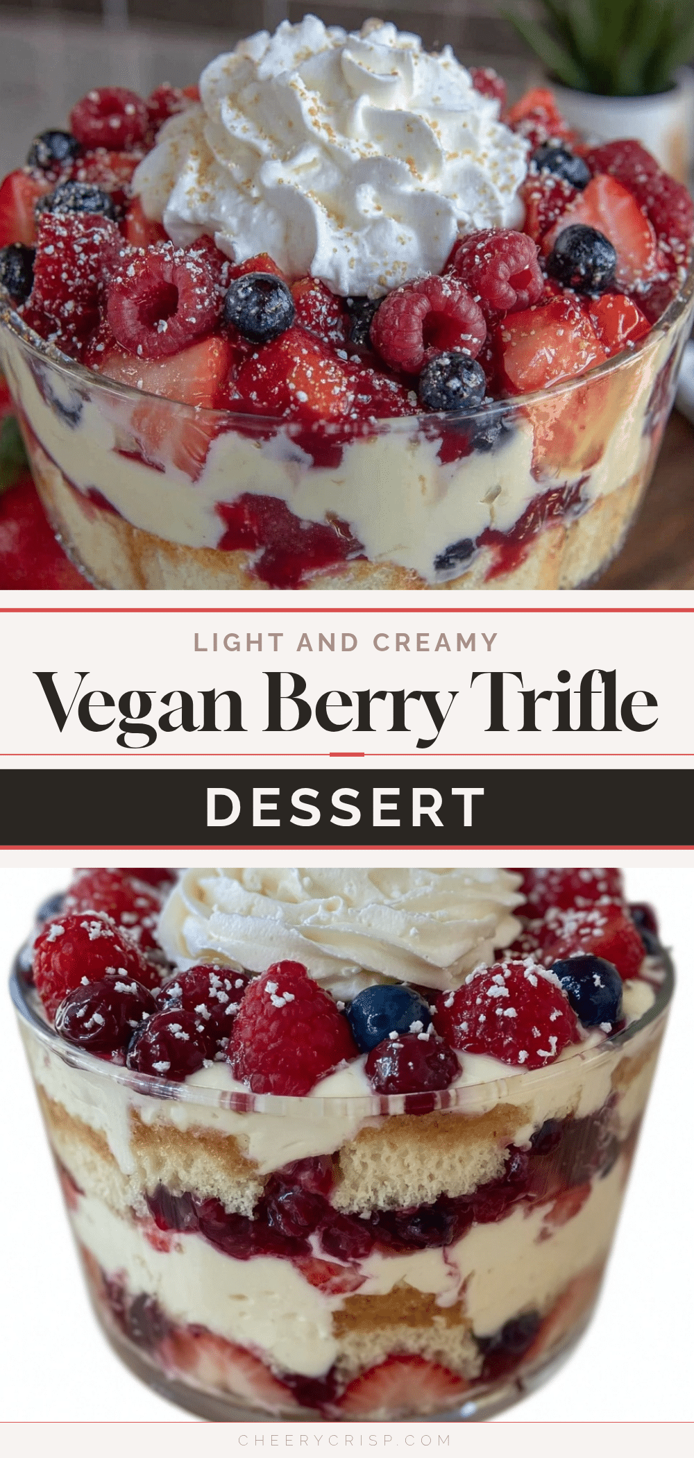 vegan berry coconut cream trifle recipe