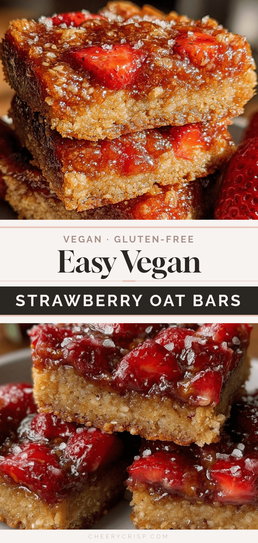 vegan gluten-free strawberry oat bars recipe