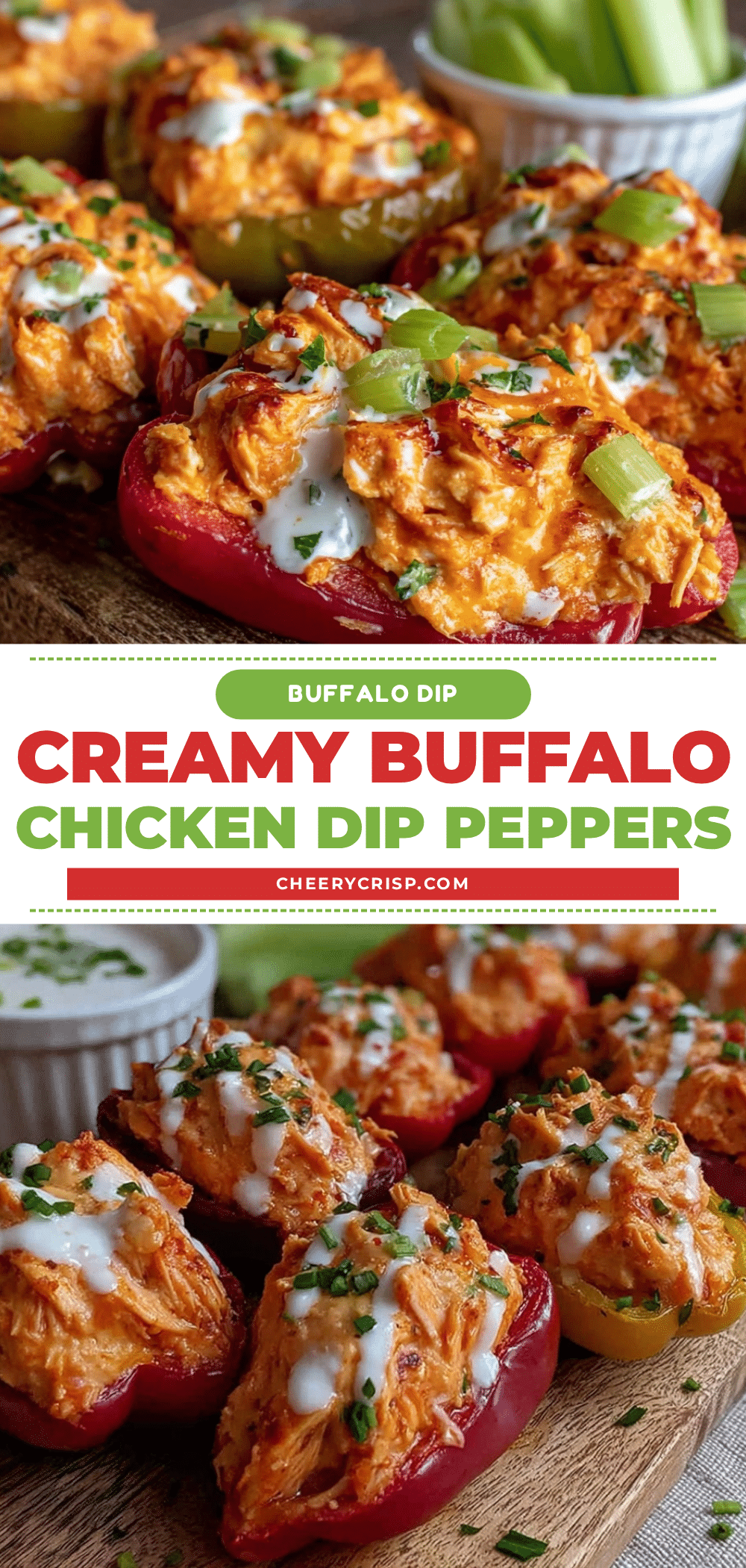 buffalo chicken dip stuffed mini peppers recipe