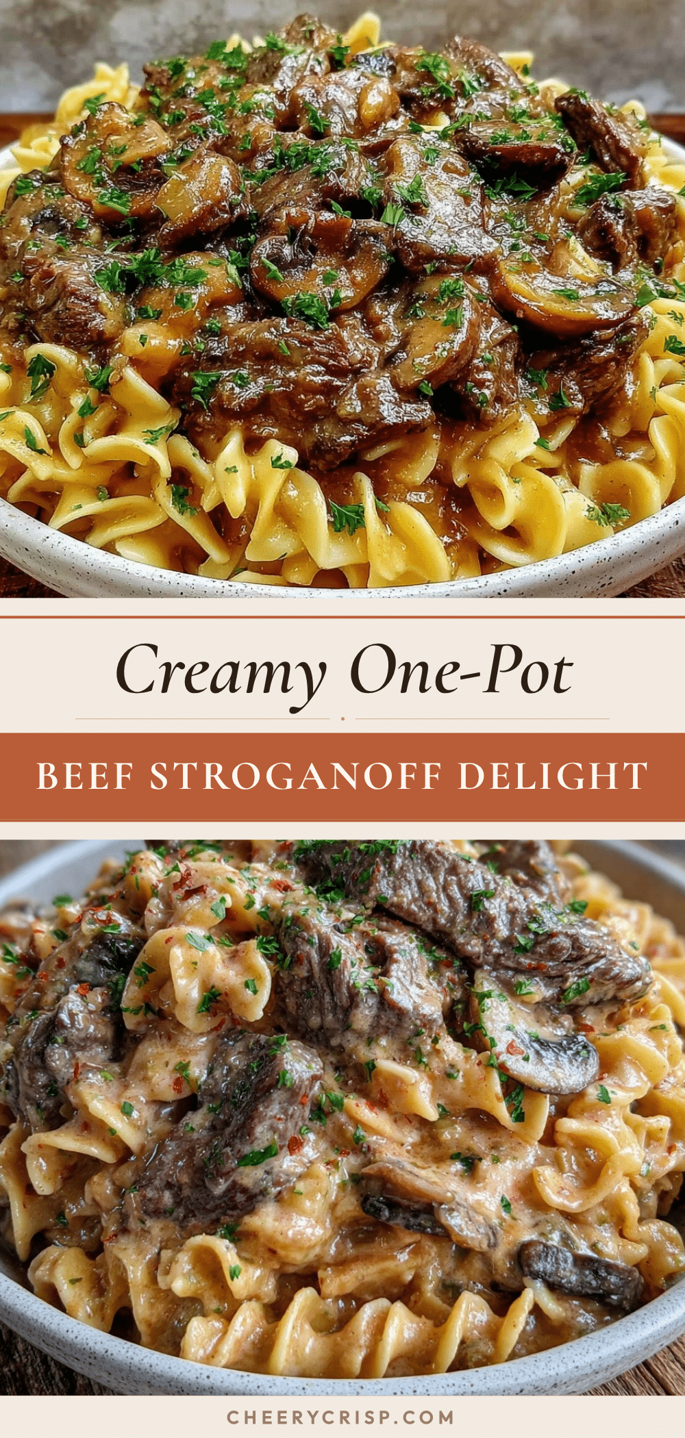 creamy one-pot beef stroganoff with egg noodles recipe