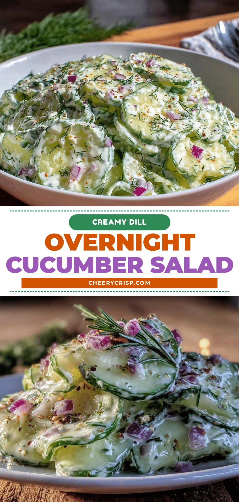 creamy overnight dill cucumber salad recipe