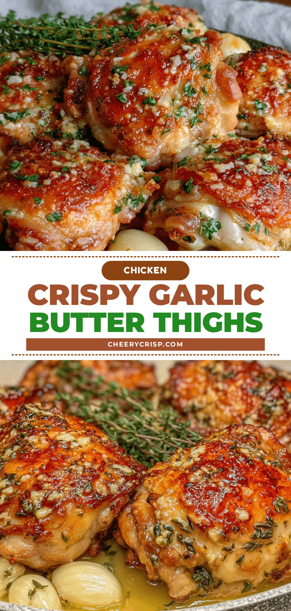crispy garlic butter chicken thighs recipe