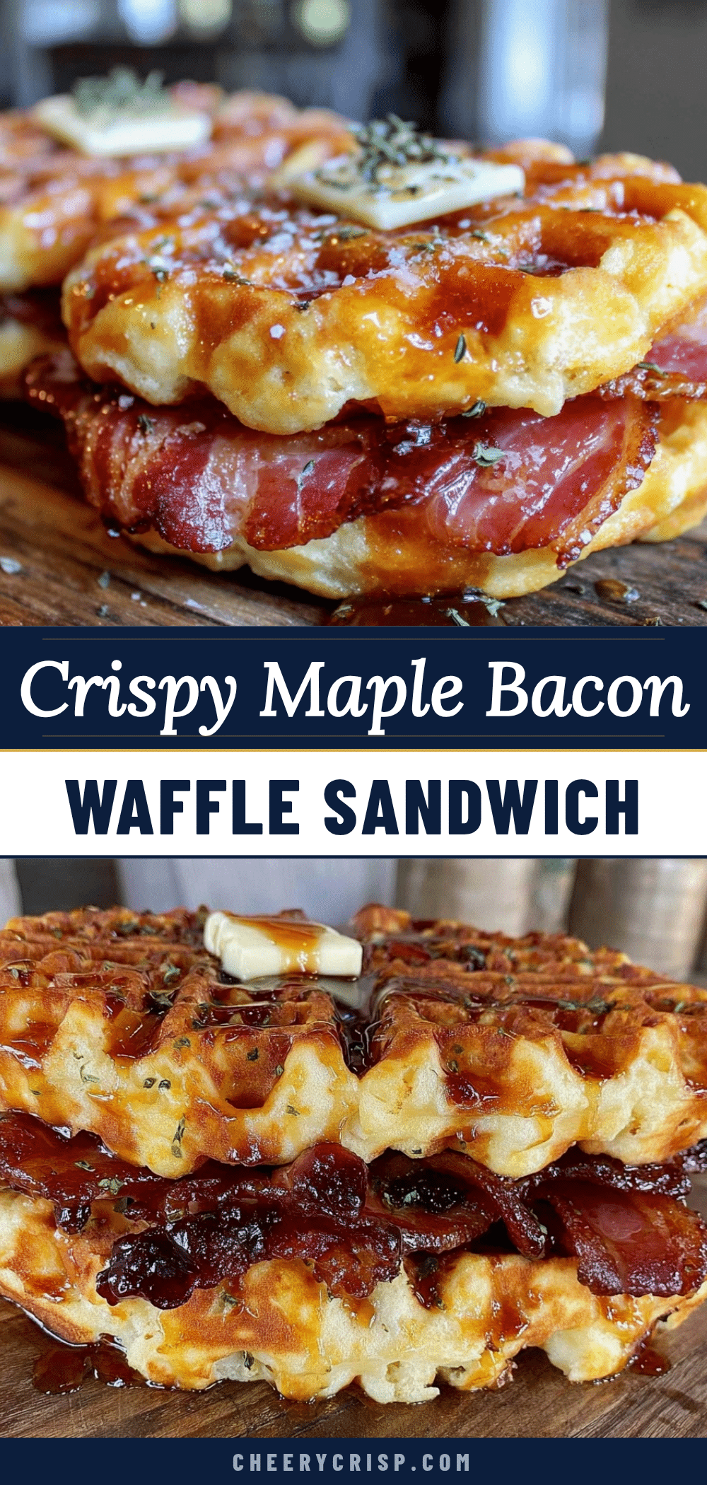 crispy maple bacon waffle sandwich recipe
