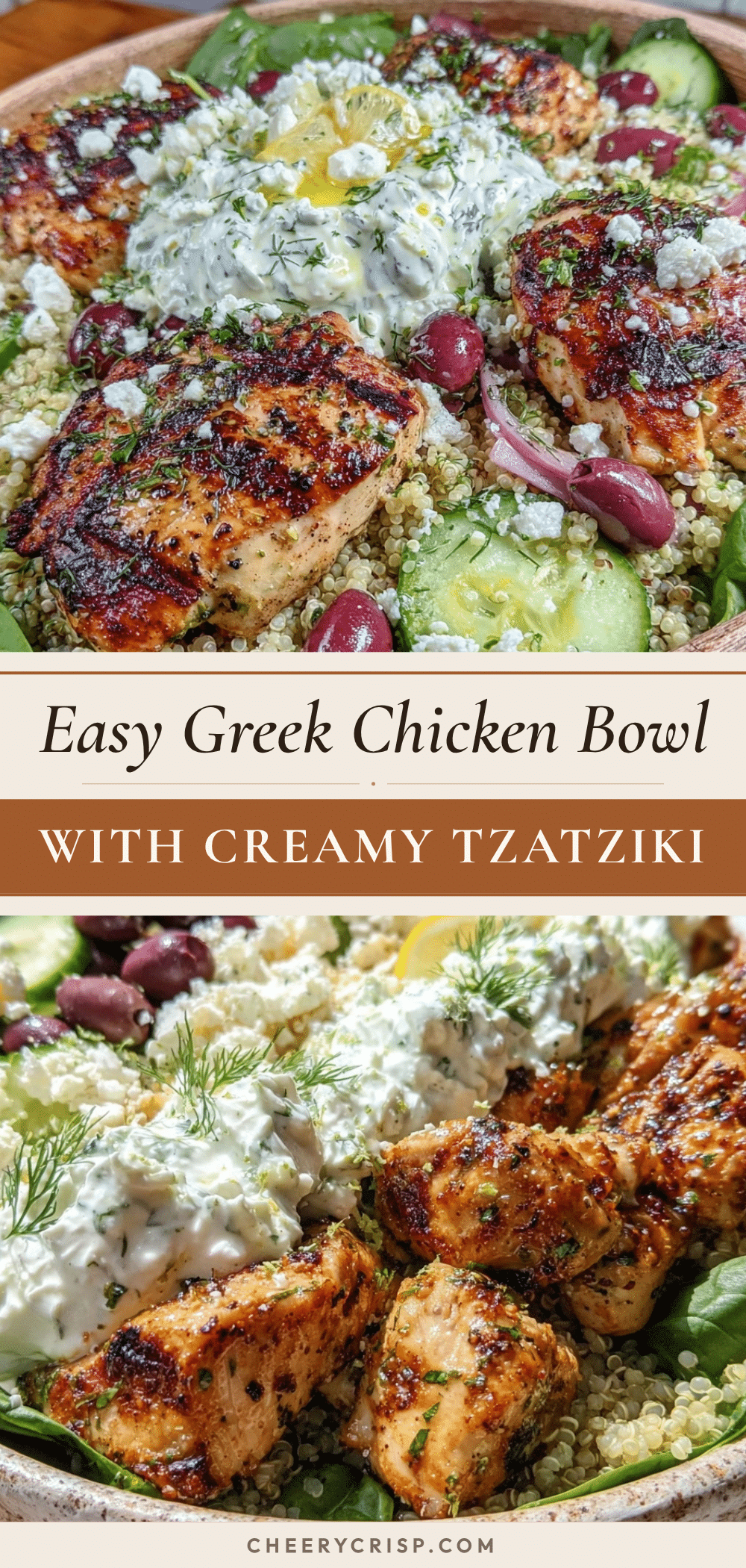 easy greek chicken bowl recipe