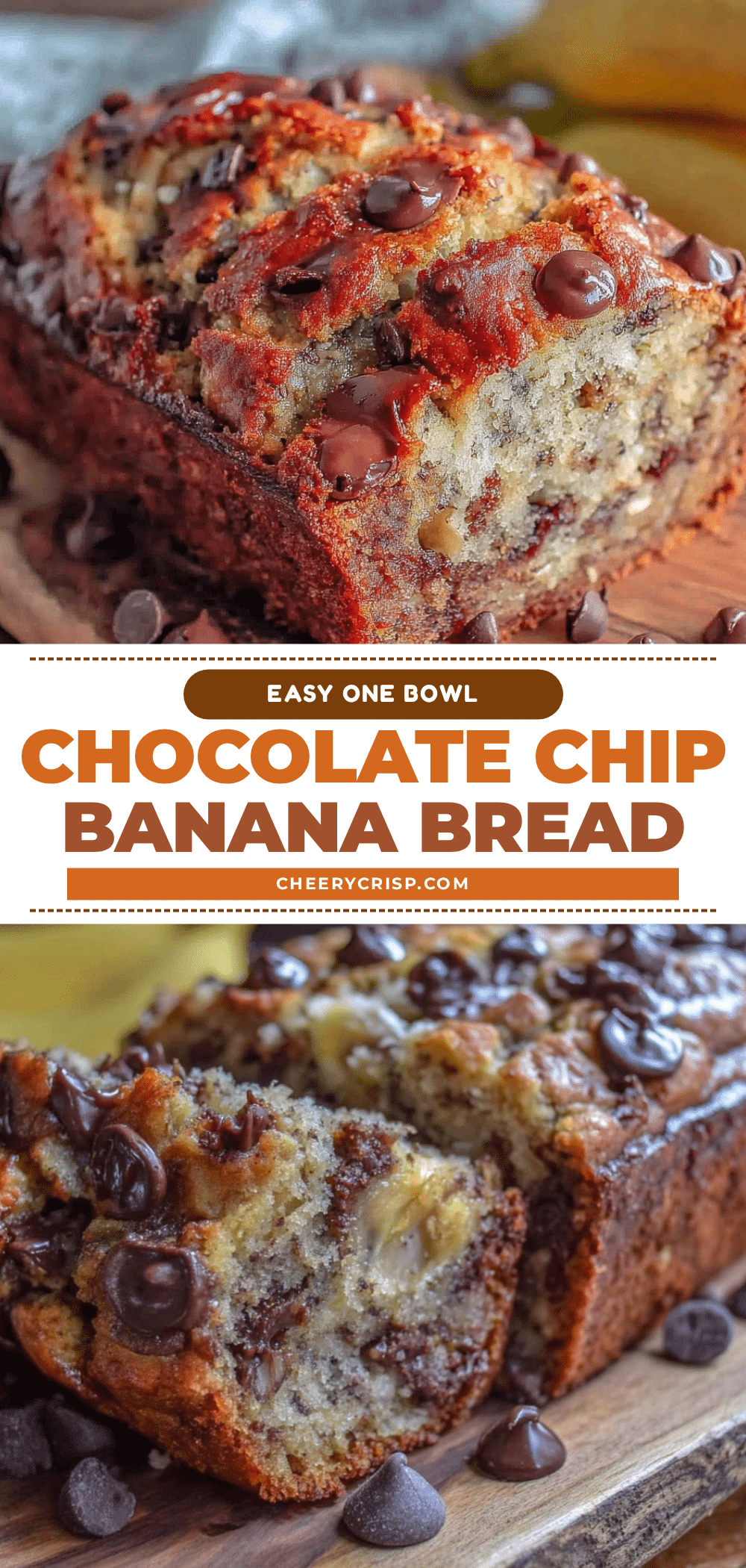 easy one bowl chocolate chip banana bread recipe