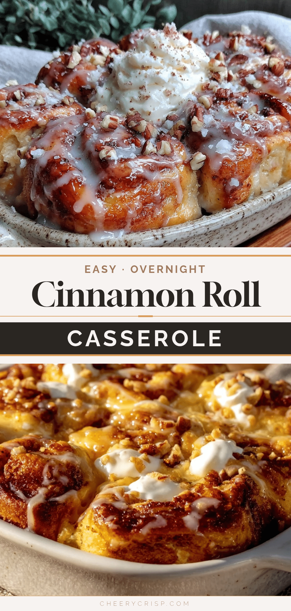 easy overnight cinnamon roll casserole recipe