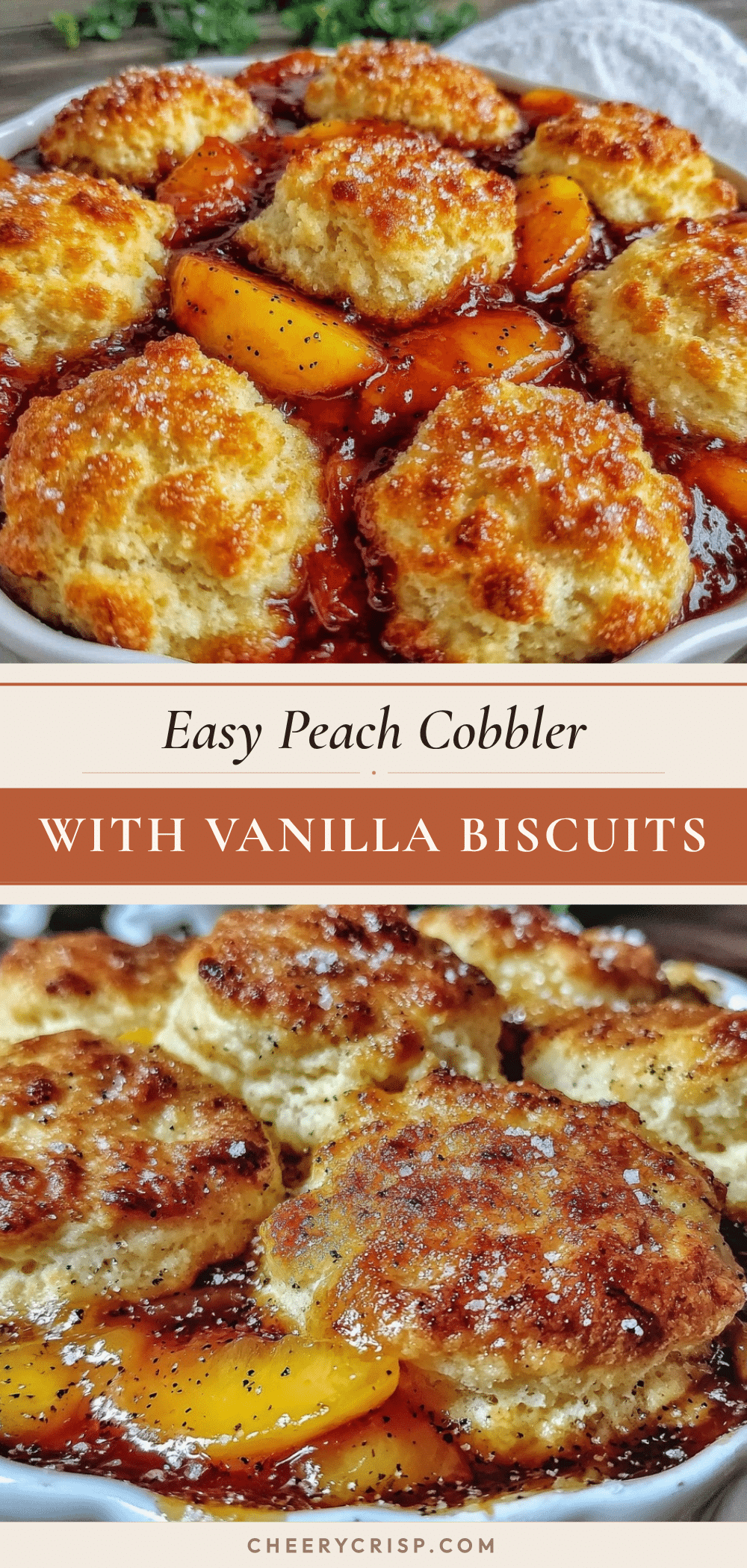 easy peach cobbler with vanilla bean biscuits recipe