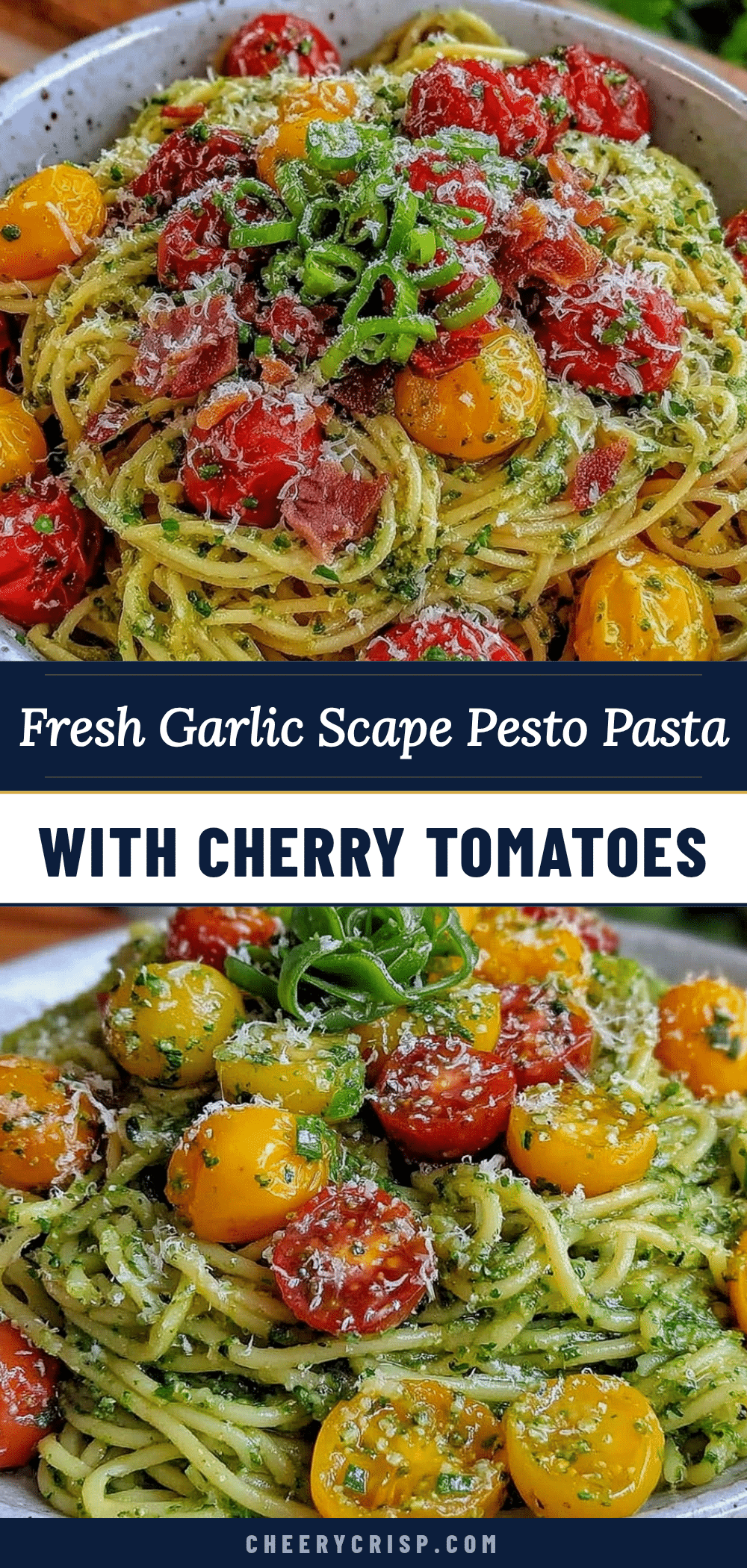 fresh garlic scape pesto pasta recipe