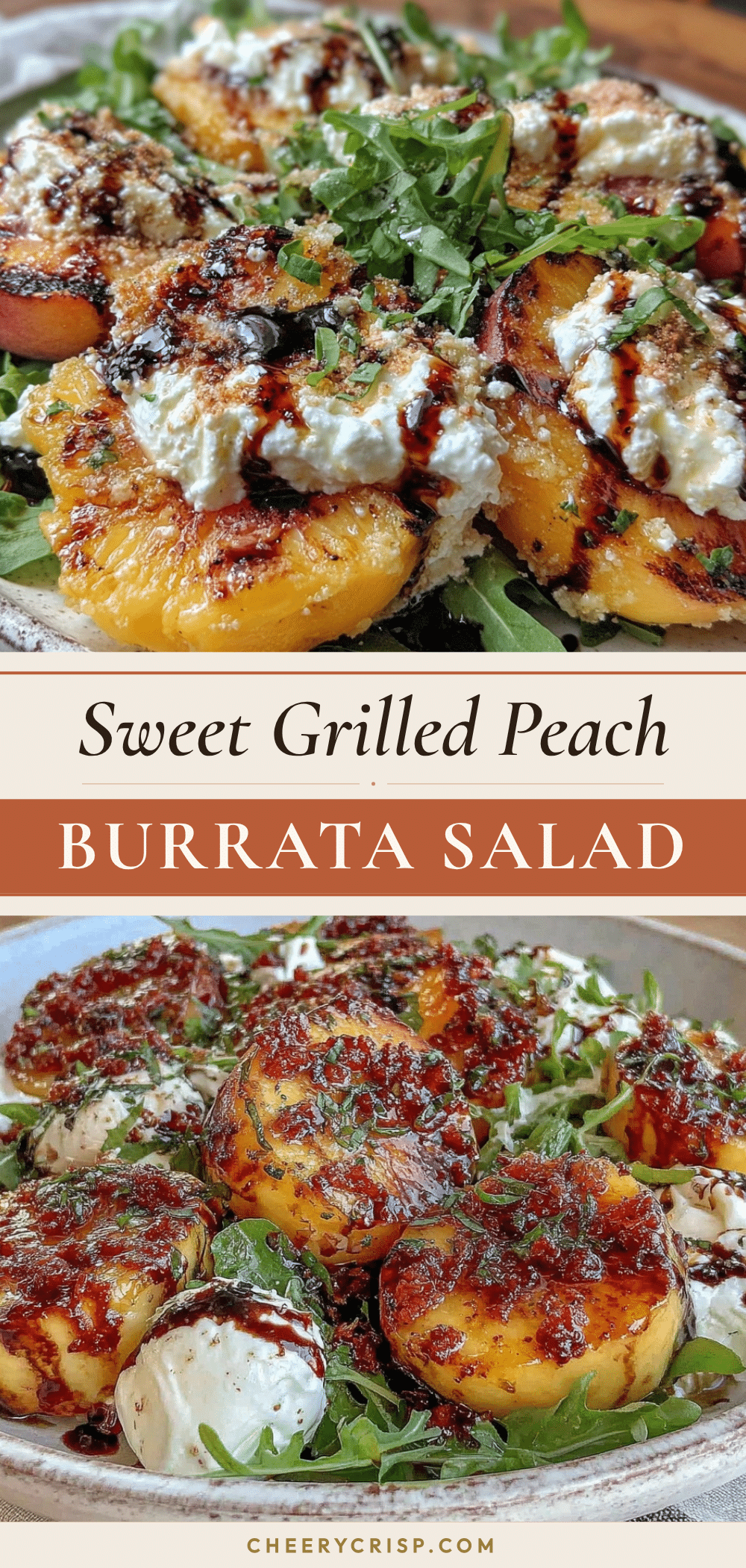fresh grilled peach and burrata salad recipe