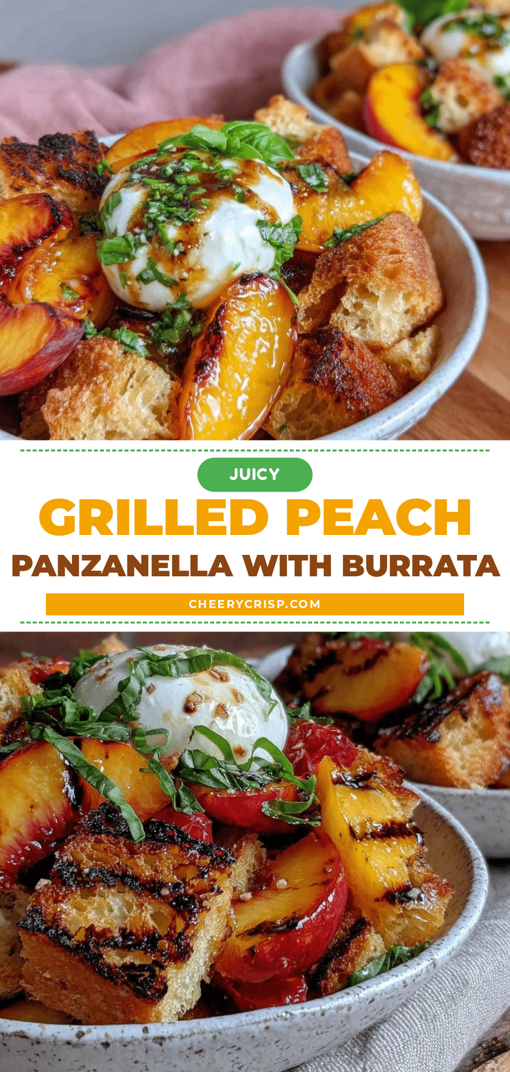 fresh grilled peach panzanella recipe
