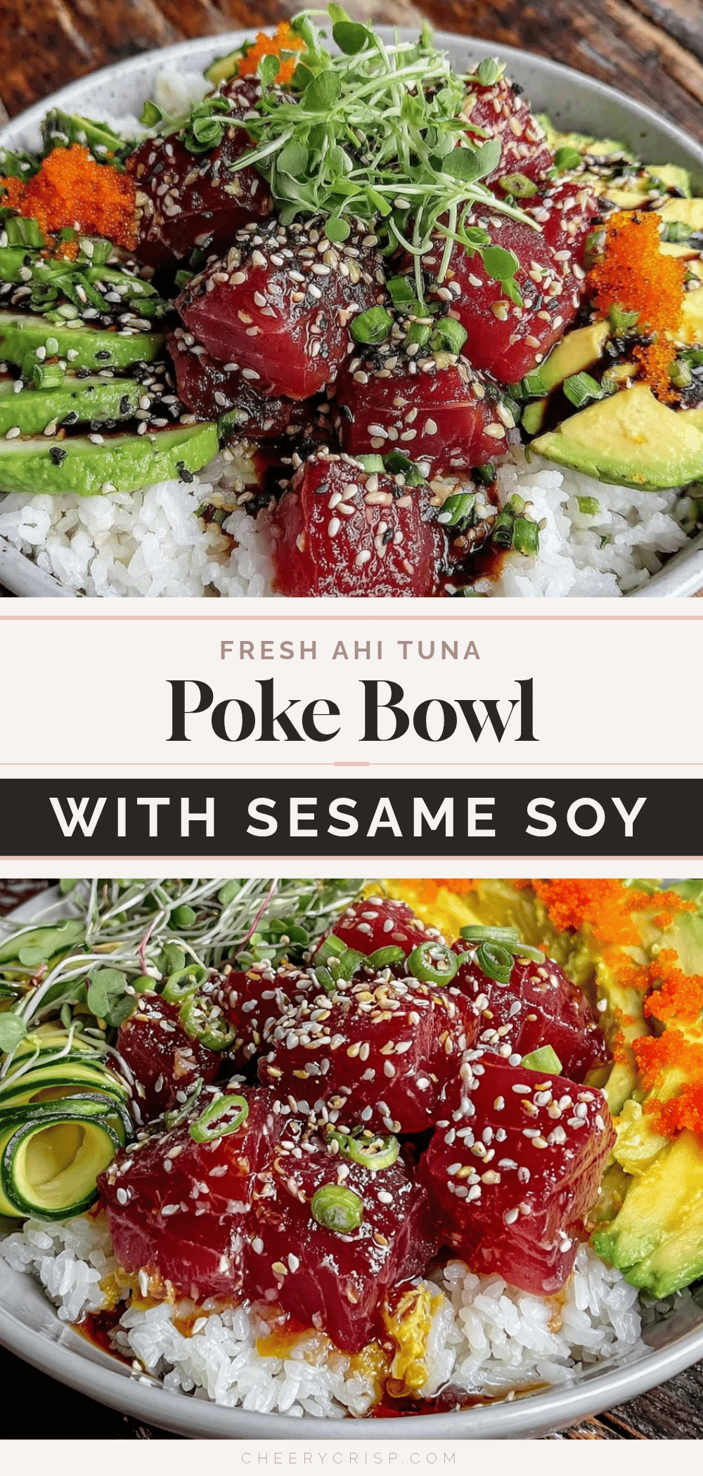 fresh poke bowl with ahi tuna recipe