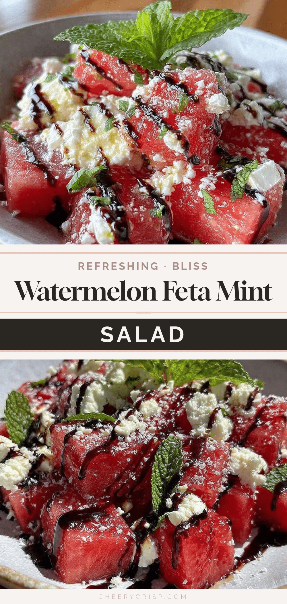 fresh watermelon feta mint salad recipe