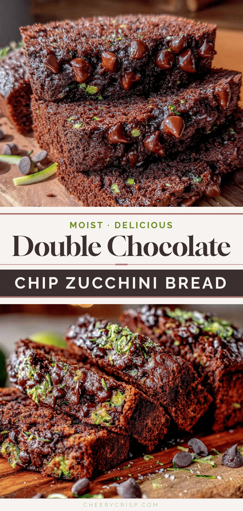 moist double chocolate chip zucchini bread recipe