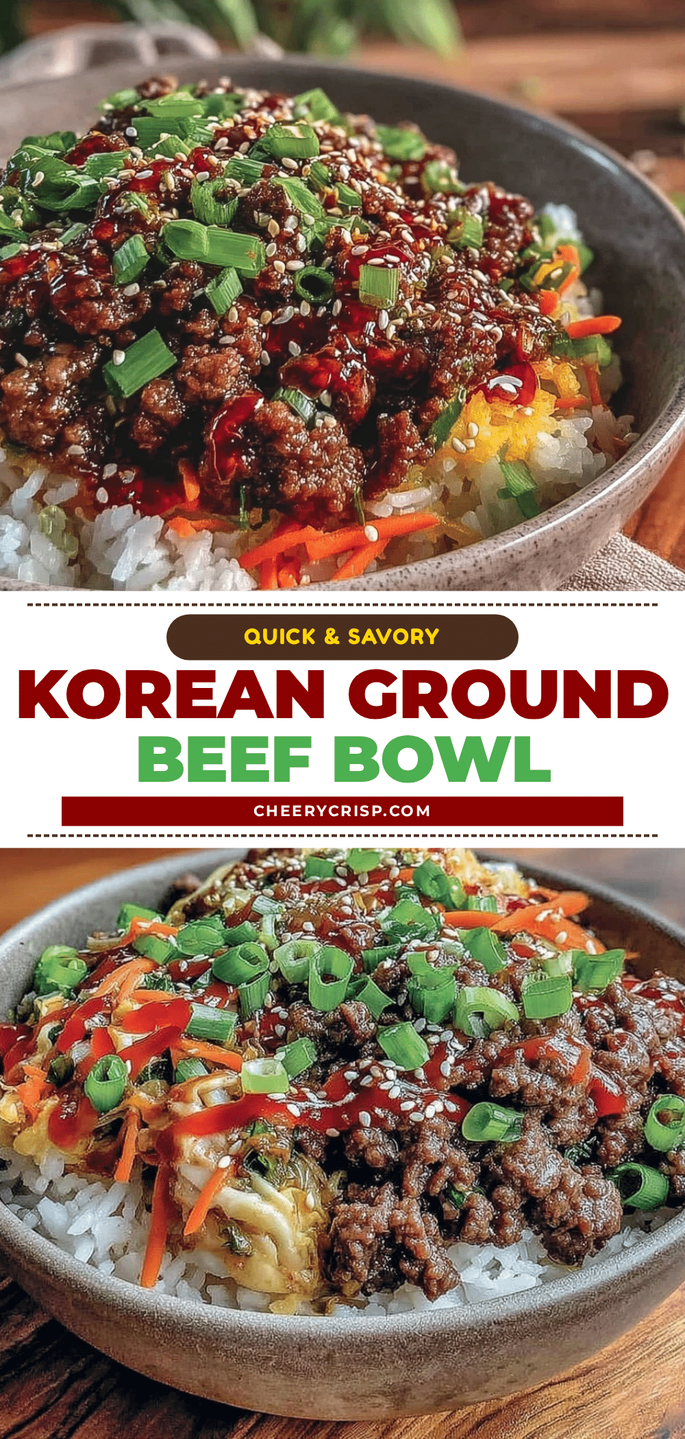 quick korean ground beef bowl recipe