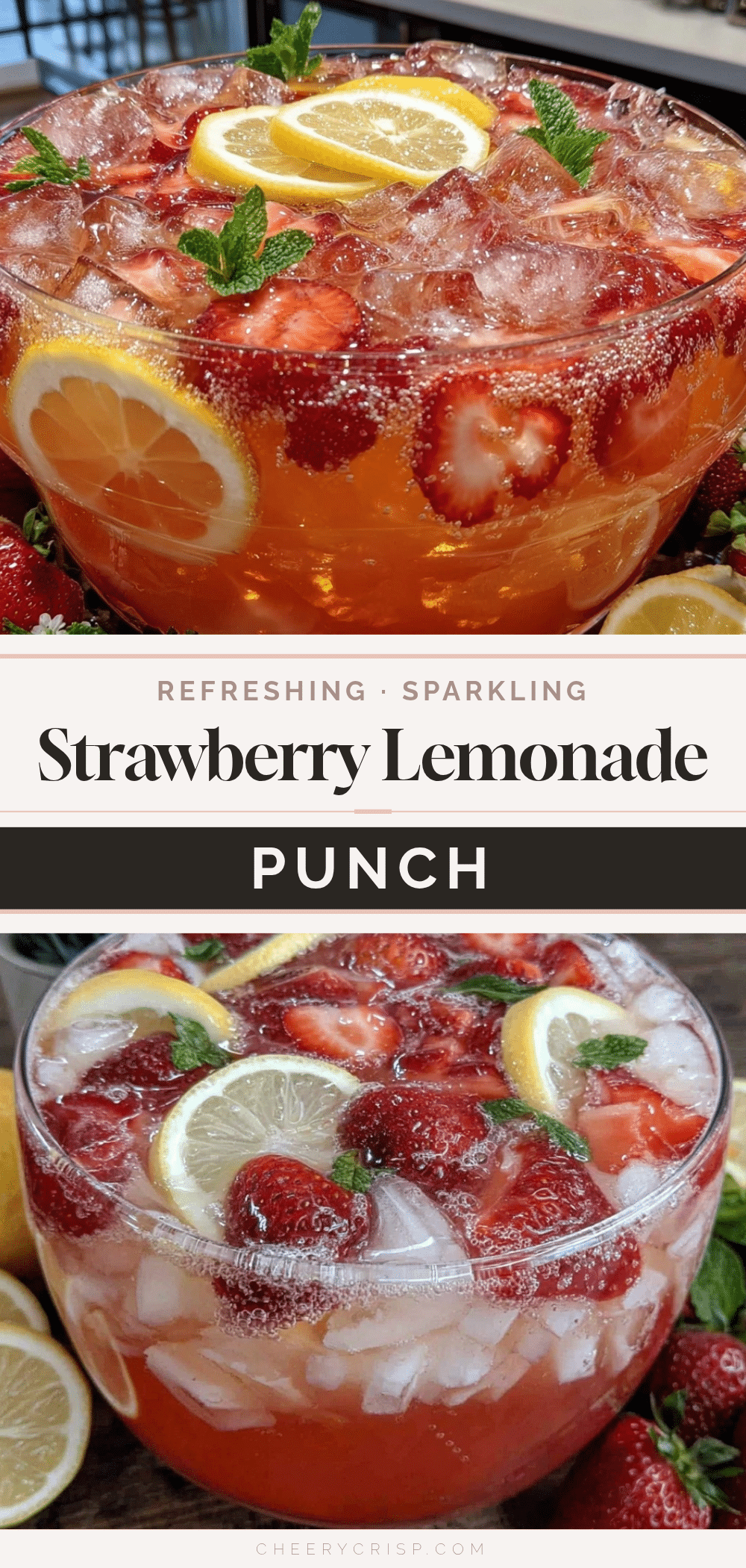 sparkling strawberry lemonade punch recipe