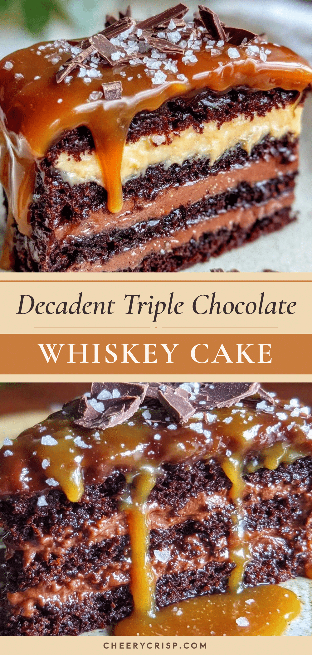 triple chocolate whiskey cake recipe
