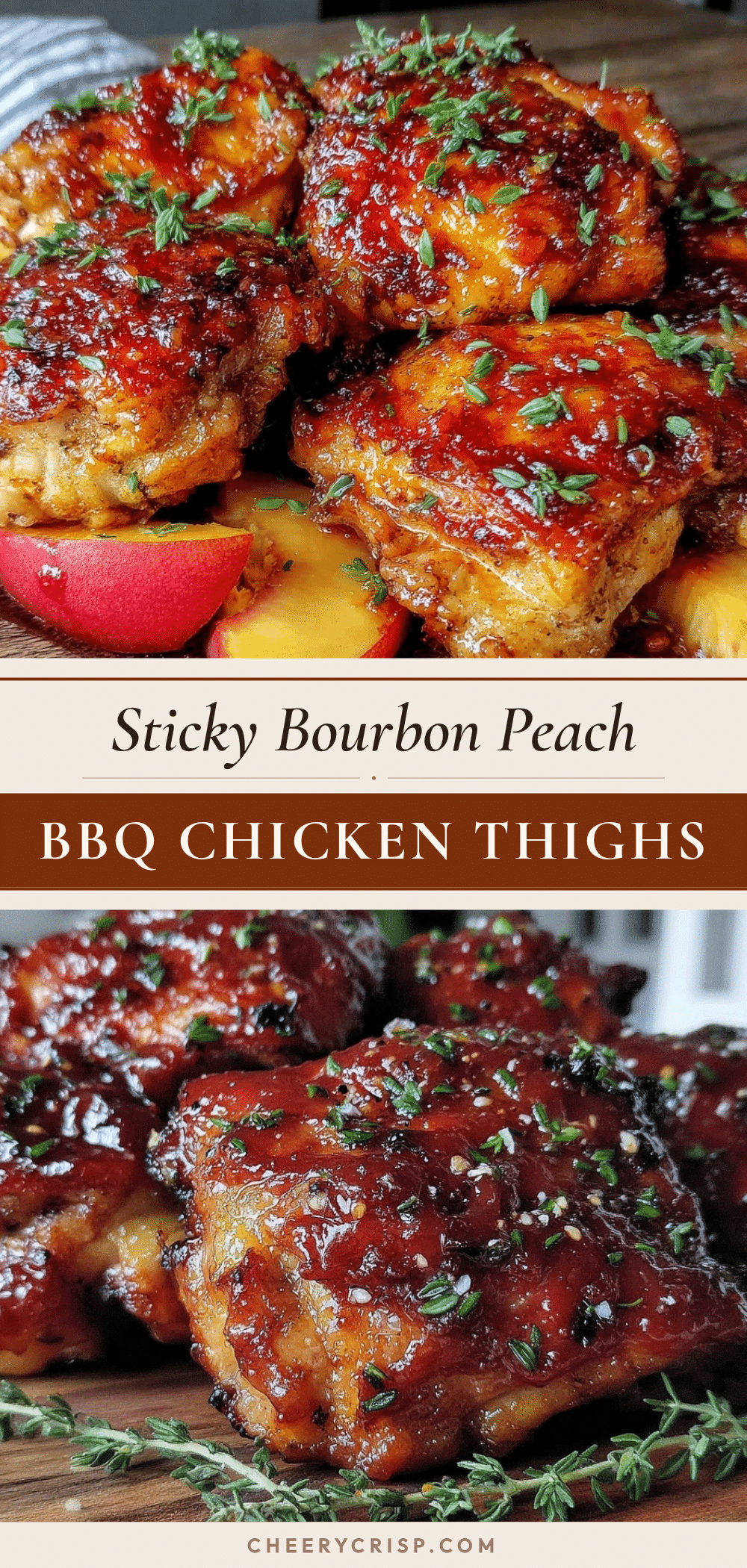 bourbon peach bbq chicken thighs recipe