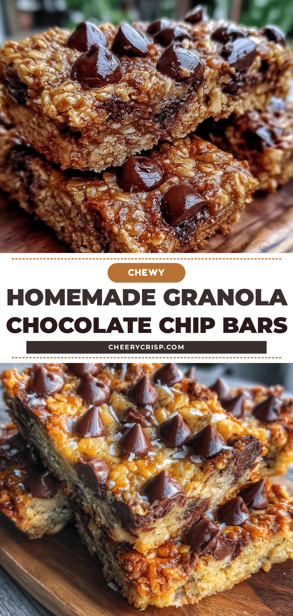 chewy homemade chocolate chip granola bars recipe
